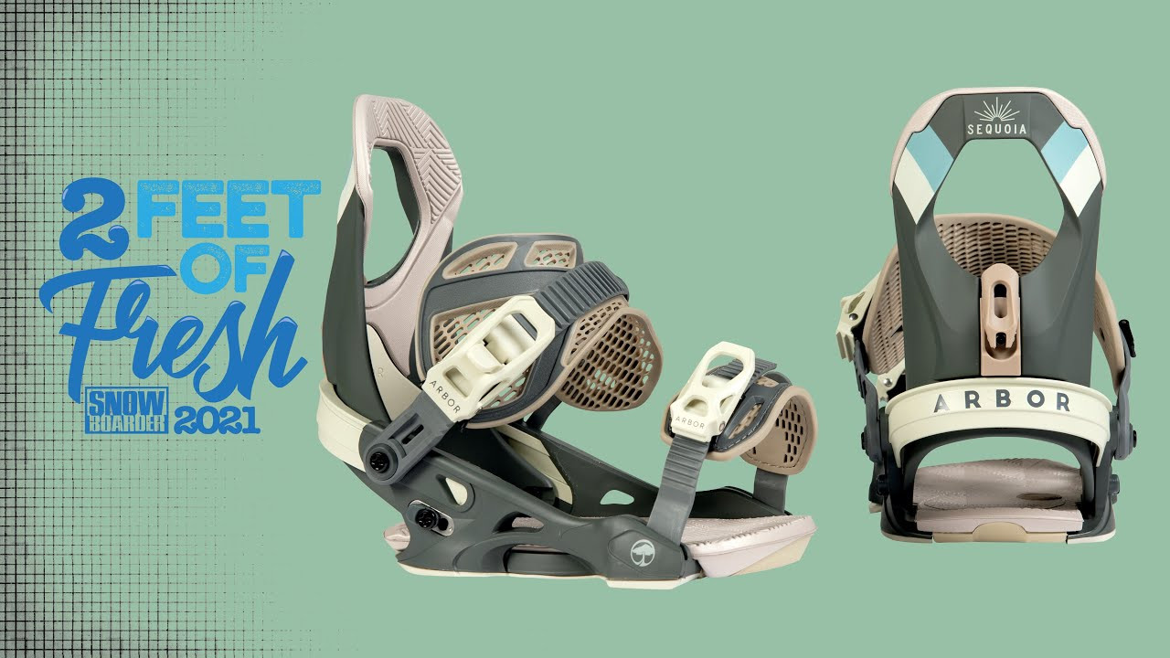For 2021, it is clear that the boot and binding makers in snowboarding have collectively put their best foot forward by putting the experience of your feet at the forefront of their dedicated designs. Comfort, customization, and control are paramount in this selection of our favorite new bindings and boots, and after a week at Mount Hood putting each piece of gear through the paces at Timberline Resort, we can confidently say that each brand’s meticulous technology and features work together cohesively in pursuit of the best carving experience possible. Staying connected to your board is about much more than tightening a few screws—quick response and long-lasting comfort come down to the cohesiveness of your boot, bindings, and board. So, check out the 2021 edition of SNOWBOARDER’s Two Feet of Fresh and perhaps you will find the boots and bindings that will give your season a leg up, even when you’re going downhill.<br /><br />Tech Highlights:<br />- System X Baseplate<br />- Women's-Specific Asymmetrical Highback<br />- Dual-Injected Ankle Strap<br /><br />MSRP: $199.95<br />Website: www.arborcollective.com/snowboards<br /><br />Arbor says:<br />Marie-France Roy has refined her riding style to that which feeds her drive for exploration and better understanding nature and all it has to offer. Her vetted riding ability and knowledge of the terrain is elegantly translated in her design.<br /><br />SNOWBOARDER says:<br />British Columbia-based boarder Marie-France Roy has long been a luminary of style and grace, a master of etching turns in the backcountry and uncovering new lines on technical terrain. When it came time for her moniker to be applied to a binding, the Arbor Sequoia—a light and strong alpine asset—was a natural fit. The Sequoia Marie-France Roy Edition is designed to deftly handle all terrain, starting with the System X Baseplate, which strategically affects the binding’s direct contact with the board, limiting it to the disk and convergence zones in order to create a more natural flex underfoot, reduce binding flat spots, and eliminate the impact that bindings have on a board’s flex. In short, this means that the connection between you and your board is smooth and responsive. Arbor’s Women’s-Specific Asymmetrical Highbacks have a 5-degree pre-rotation for an ergonomic fit and freedom of movement, while also contributing to the transfer of energy through turns. Long days at the mountain mandate comfort, so Arbor’s new-for-2021 Dual-Injected Ankle Strap hugs and supports your feet with a form-fitting, dual density bow strap specially designed to stay out of the way when you’re sliding your foot into the binding tray at the top of a run. While we’d call these bindings evergreen, as their technical features are sure to make these MFR favorites a quiver staple, it’s not going out on a limb to say that you will be thorough by planting your feet firmly in a pair of Arbor Sequoias.<br /><br />For the latest from Snowboarder Magazine check out:<br /> https://www.snowboarder.com/<br /> Facebook - https://sbdr.co/Facebook<br /> Instagram - https://sbdr.co/Instagram<br /> Twitter - https://sbdr.co/Twitter<br /> YouTube - https://sbdr.co/YouTube