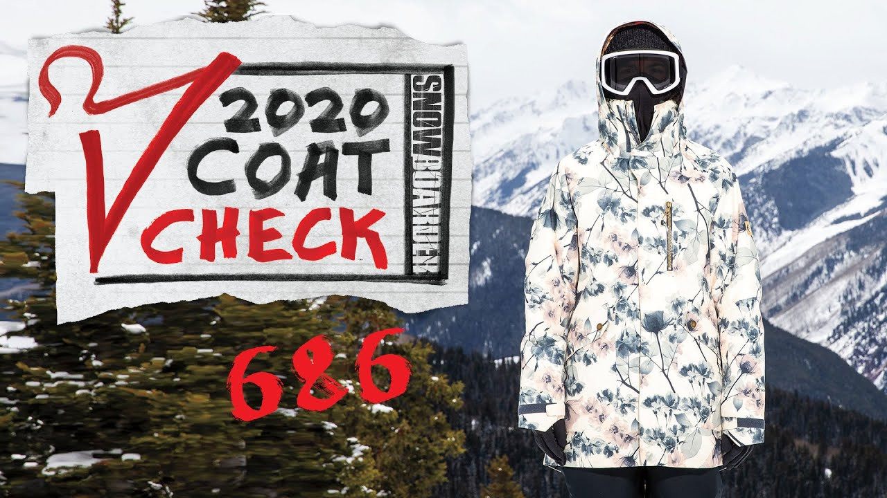 2020 Coat Check: 686 Women’s GLCR GORE-TEX Moonlight Jacket<br />Feature Highlights:<br /><br />- 2 Layer bluesign Approved GORE-TEX Fabric plus DWR<br />- Merino Wool Blend/Hot Pocket Collar Mouth Flap<br />- Easy Access Tissue Dispensing Pocket<br />- New Hood Link System<br />MSRP: $359.95<br />www.686.com<br /><br />SNOWBOARDER says:<br /><br />686 didn’t miss a thing when they designed the GORE-TEX Moonlight Jacket. As part of their high performance GLCR line, the Moonlight is outfitted with all of the tech, features, and considered style to ensure that this season you are prepared for whatever winter throws your way. The Moonlight starts off with the trusted waterproofing and breathability of bluesign Approved GORE-TEX (read: better for the environment) and DWR finish. 60g of insulation adds warmth that doesn’t hamper dexterity and a longer fit keeps you covered regardless of conditions. 686 further showcases their long heritage of outerwear design in the Moonlight’s details, adding unique features to enhance the everyday experience in the mountains. The collar is lined with merino wool to provide extra softness against your face—but wait, it also has two small pockets on either side for holding a set of handwarmers. On cold days, just zip it up and bask in the extra warmth. There’s a small, inside pocket made to hold lip balm and next to that, an easy-access tissue dispensing pocket, which is exactly what it sounds like. After riding, 686’s new Hood Link system makes it easy to travel with the Moonlight by packing it up and securing it into the hood. In addition to the Moonlight’s dedicated performance, the x-ray floral print was created specifically to benefit Boarding for Breast Cancer and a portion of all proceeds from this 686 x B4BC jacket go directly to B4BC’s education and support programs.<br /><br />686 says:<br /><br />Leave the granola at breakfast, this jacket has GORE-TEX performance with fresh, considered style.