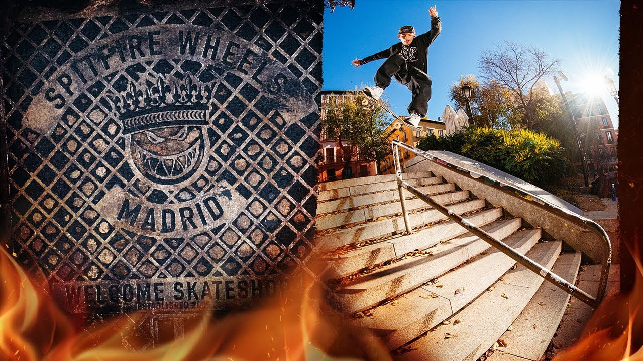 Gabi Ferrero, Adrian Del Campo, Felipe Bartolome, and the whole shop crew put it down in the streets of Madrid for their new Spitfire collection, and you know, Welcome owners Pablo and Borja had to get some, too.<br /><br />Thanks to the whole Welcome Madrid family. Working with you on this one has been an inspiration.<br /><br />Filmed & Edited by: Santino Piech <br /><br />Full Welcome X Spitfire collection is available now at https://welcomesk8.com/ and select European skate shops.