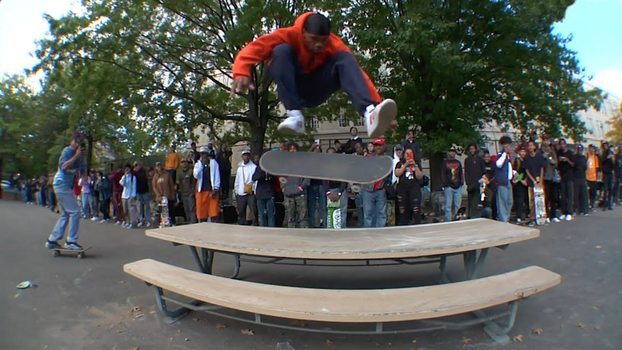 We joined forces with Tyshawn for another crackin’ event at Blue Park in Brooklyn. Thank you to Hardies, Spitfire, and KCDC for helping to make it happen. <br /><br />Keep up with Thrasher Magazine here:<br />http://www.thrashermagazine.com<br />http://www.facebook.com/thrashermagazine<br />http://www.instagram.com/thrashermag<br />http://www.twitter.com/thrashermag