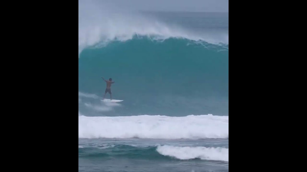 “The devil wind was so crazy all morning — a lot of the waves where I got barreled on the end section was just because I couldn’t find somewhere to kick out,”