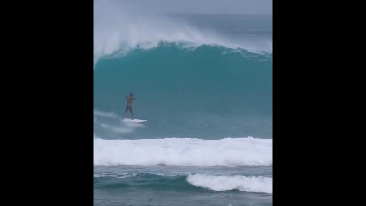 “The devil wind was so crazy all morning — a lot of the waves where I got barreled on the end section was just because I couldn’t find somewhere to kick out,”