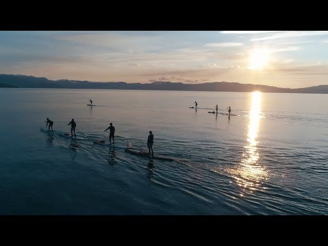 New trailer for a film about 19 people who set out to standup paddle around the circumference of Lake Tahoe to prove the power of the mind.