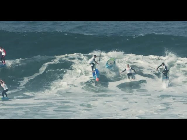 The world's best standup paddlers faced off against each other and 20-foot swell during the 2017 Red Bull Heavy Water in San Francisco, CA.