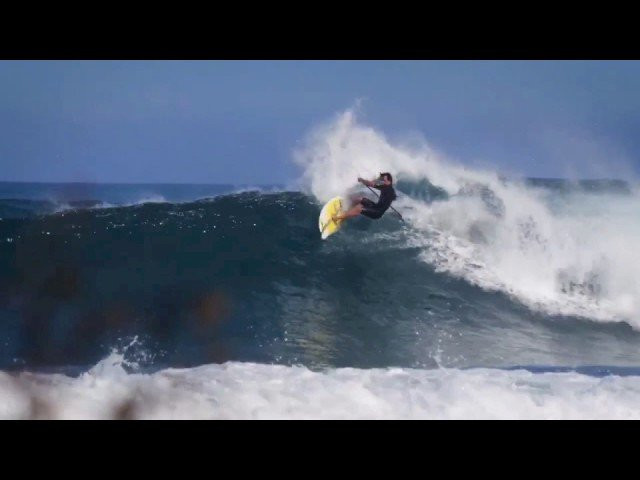 If you think SUP surfing is only for amateurs, ask yourself this: can you throw spray with your shortboard like Mo Freitas throws spray on his SUP surfboard? Witness the rail work of one of SUP surfing's strongest rising stars at his home in Haleiwa, Hawaii. Video: Myles Messinetti