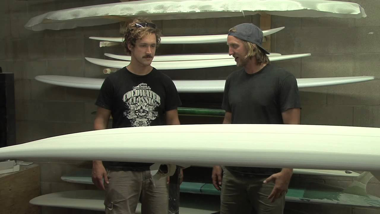 Hand-crafting a board with the guidance of the boys at Shaper Studios in North Park, San Diego.