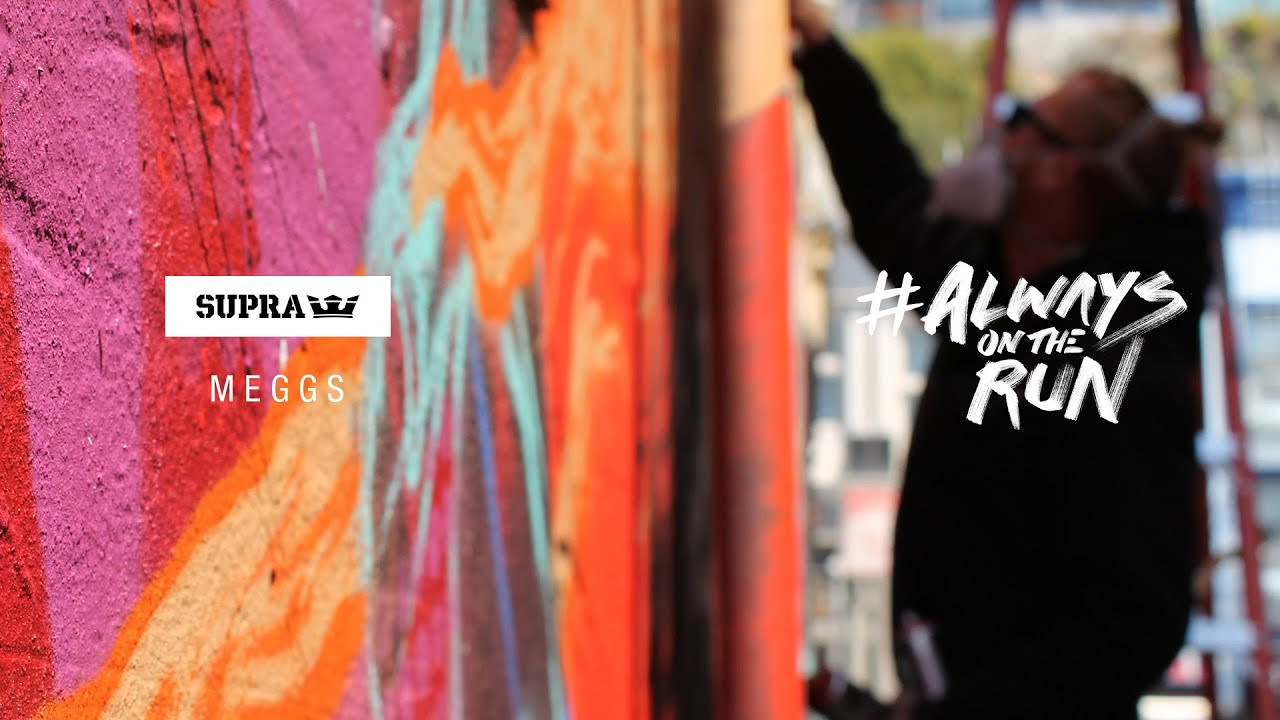 David “MEGGS” Hooke is one of Australia’s most progressive and committed street and fine artists. MEGGS is recognized for his unique, expressive, and energetic style with references to pop-culture, the natural world, and socio-cultural issues. His technical use of color and movement combines clean, bold, illustrative elements with intuitive, textural, and free flowing design. By constantly searching for the harmony between form, abstraction, order, and chaos, MEGGS pours his all-or-nothing personality into every inch of his work. His life manifesto is that the ‘journey is the reward’ and his work reflects his eternal search for balance. <br /><br />Featured murals: <br />'Roots Run Deep' Jack London, Oakland CA <br />'The Swallow' North Beach, San Francisco CA <br />Credits: <br />Videography: Miya Tsukazaki & Brock Brake <br />Editing: Brian Chu <br />Music: 'Indian Summer' by Lorenzo's Music <br /><br />SITE: http://www.suprafootwear.com<br />FACEBOOK: http://www.facebook.com/suprafootwear<br />TWITTER: http://www.twitter.com/suprafootwear<br />INSTAGRAM: http://instagram.com/suprafootwear<br />PINTEREST: http://www.pinterest.com/suprafootwear<br />TUMBLR: http://www.suprafootwear.tumblr.com/<br />VIMEO: http://www.vimeo.com/suprafootwear