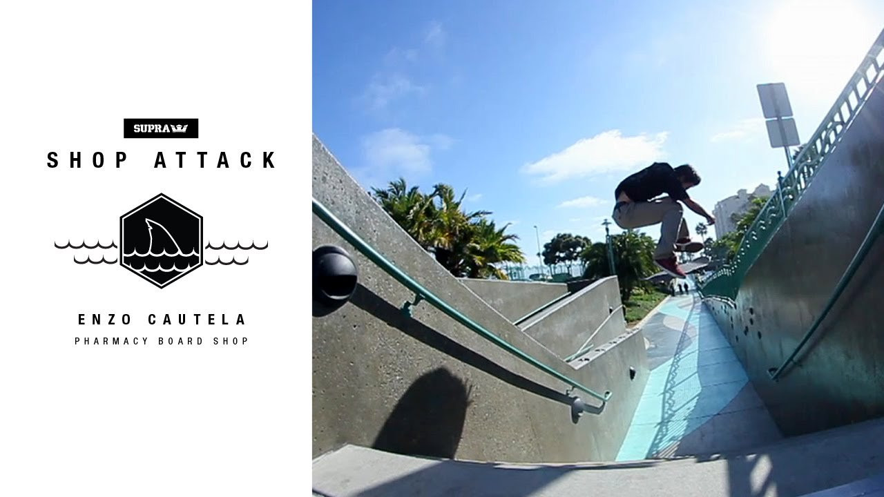 Las Vegas and Pharmacy local Enzo has been on fire lately so keep a close eye for future video parts and his most recent footage in The Vegas Video.<br /><br />Shop Attack is our new feature highlighting our shop flow riders around the world via some good hometown skateboarding.<br /><br />Enzo Cautela<br />@enzo_cautela<br />Filmed by:<br />Nate Wooldridge<br />@natewooldridge<br />PharmacyLV<br />@pharmacylv<br /><br />www.SupraSkateboarding.com