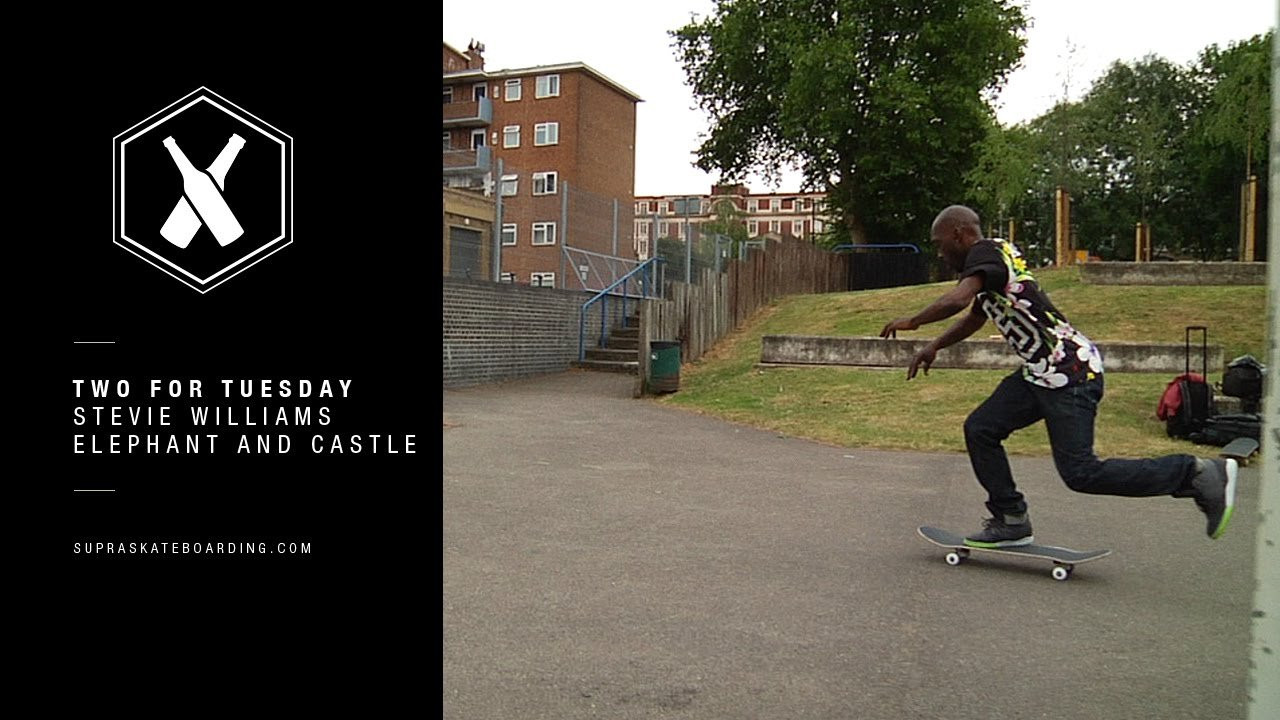 www.SupraSkateboarding.com<br /><br />Stevie comes in hot over this rugged Hip spot in London. <br /><br />Two For Tuesday is our new weekly feature dropping every Tuesday on SupraSkateboarding.com and Instagram. It will consist of one trick two angles, one angle regular speed and a slo-mo, or just two tricks.<br /><br />@SupraSkateboarding<br /><br />Video:<br />Alan Hannon<br />@alan916