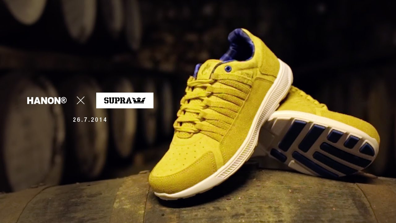 SUPRA teamed up with Aberdeen Scotland's globally recognized sneaker retailer, Hanon Shop, to create a limited edition release of the premium runner-inspired Owen and Owen Mid. The collaboration pays tribute to Hanon's Scottish roots by referencing the region's reputation for crafting exceptional single malt whisky in each of the shoe's design. <br /><br />SUPRA and Hanon have created two pairs of runner-inspired silhouettes with subtle nods to the casking and distillation process that takes place when making scotch. The first shoe is the Black Label Owen Mid composed of premium suede with a full tartan padded lining. The next is the Whisky Gold Owen executed in a rich, malted barley colorway of premium suede with a tartan padded lining.<br /><br />The Black Label Owen Mid is limited to 50 pairs and will be released exclusively through Hanon Shop on Saturday 26 July, 2014 from 10AM-1PM. <br /><br />500 pairs of the Whisky Gold Owen will be released starting 2 August, 2014 through SUPRA flagship stores as well as select premium retailers.<br /><br />To learn more about the partnership with Hanon Shop, the shoes, and more, please visit www.suprafootwear.com.