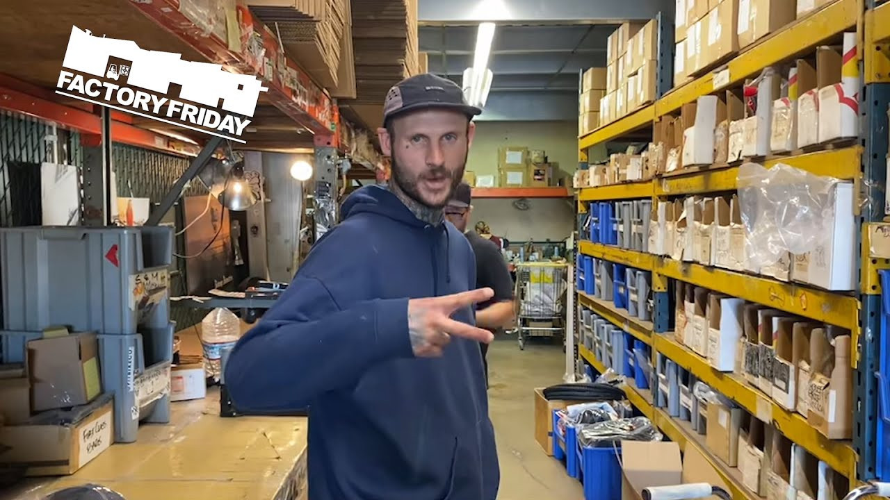 Welcome to an S&M Celeb packed episode of Factory Friday! First up, Mike "Hucker" Clark (and his enviable mullet) builds up a fish-slaying sled, otherwise known as a Hurricane Yellow Fitbikeco. CR 29". Then Mike makes his way to the welding aisle for a sneak peak at his shaka-gusseted sig frames getting tacked up. We just designed new decals for the Hucker frames this week - so stay tuned for those Cali vibes comin' atcha soon! And finally - Hucker lets you know how you can win some of his signature ODI grips for Free99 so get on that!<br /><br />Next, the No. 1 and only Mike Hoder and his pup Bones make an appearance and walk us through his signature Frames (with an s), grips and pedals. Hoder tagged a few boxes, so if you're after any of them and call it out when you buy them, we'll try to get a you a signed one (watch Hoder sign then LIVE here: (https://www.youtube.com/watch?v=KR6H-ORRonc&t=2s) And then, because S&M and Mike Hoder are for the people, Big Mike inked 13 sets of Hoder Grips, that we're gonna give away to the first 13 people who buy something on sandmbikes.com and ask for the grips to get thrown in.<br /><br />In less epic news, some dude decided to roll through and help himself to a couple cases of hoodie blanks. We got his plates and mug shot - and we're homies with the Santa Ana P.D. - so if home boy gets caught we're gonna sic Bones on him.<br /><br />And drumroll please.... the M.O.Doyle frames in Dirt Bike Yellow (plus some matching Pitchforks) came in... and flew out. Your local shops scooped every last one of them up so go find you one... and if you miss out, let us know. Looking like we best get on a new batch asap! Those Halahan Blue Groove M.O.D.s will fly fast too. Hopefully your shop copped!<br /><br />Till next week friends... Happy Factory Friday!<br /><br />Fitbikeco. CR 29 in Hurricane Yellow<br />https://fitbikeco.com/shop/bikes/cr-29-hurricane_yellow/<br /><br />BTM XL:<br />https://www.sandmbikes.com/product/hardgoods/frames/btm-xl-frame/<br /><br />BTM: <br />https://www.sandmbikes.com/product/hardgoods/frames/hoder-signature-btm-frame/<br /><br />Hoder Grips:<br />https://www.sandmbikes.com/product/hardgoods/rubber/hoder-grips/<br /><br />BTM Pedal:<br />https://www.sandmbikes.com/product/hardgoods/small-parts/hoder-btm-pedals/<br /><br />Nate Halahan Blue Groove M.O.D. Colorway: https://www.sandmbikes.com/product/hardgoods/frames/nutter-sig-m-o-d-frame-nate-halahan-colorway/