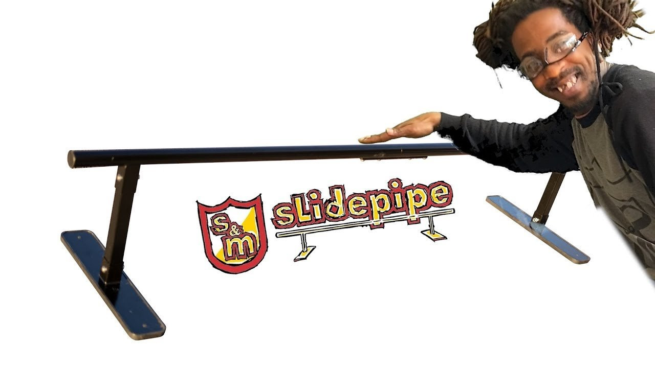 welcome to the S&M Home Shopping network - our host Kareem J runs down the new features on our vastly improved Slidepipe v2. Available now:<br /><br />https://www.sandmbikes.com/products/hardgoods/rails/<br /><br />The S&M Slidepipe V2 is a heavy-duty, portable BMX rail designed and built to withstand the rigors of even the heaviest street riders. Oversized, steel bases and commercial-grade, rubber feet keep the rail firmly in place while uprights made from square, steel tubing won’t allow bases to twist, even without hardware! The super-strong, extruded, center connector has a thick spine featuring tapped threads that won’t pull out, plus a reinforcement plate that spans all four connecter bolts for added strength. Available in Adjustable and Non-Adjustable versions!
