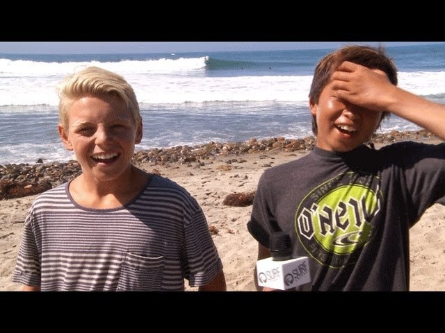 http://www.TheSurfChannel.com<br /><br />Meet O'Neill rider Kei Kobayashi and Body Glove ripper, Nick Melanson, two local Trestles groms that dominate Lowers on a daily basis. In a bitter-sweet interview, Kei and Nick talk about how stoked they are for the Hurley Pro, although bummed they are going to be kicked off their favorite wave for the week! Watch out for these two - they love burning the new guys out in the lineup! <br /><br />Check out the photos from Lower Trestles freesurf with Kei and Nick: <br /><br />http://www.thesurfchannel.com/slide/groms-attack-lowers-before-its-too-late/<br /><br />__________________________________________<br /><br />Surf Channel is the first national tevevision network dedicated to surfers, surfing and surf culture. We are the official YouTube channel for the sport of surfing.<br />For industry news around the clock and to find out about the upcoming television launch, check out TheSurfChannel.com<br /><br />The Surf Channel is an original, free, ad supported television network delivered on cable, satellite and IPTV services, web and wireless. The Video On Demand television network can be found on cable, satellite, telco and digital. Distribution partners include: Comcast, Cox Communications, DirecTV, Dish Network, Filmon.com. <br /><br />http://www.Facebook.com/TheSurfChannel<br />http://www.Twitter.com/TheSurfChannel <br /><br />* Twitter your best barrel face to win prizes every month to #TheSurfChannel #BarrelFace, and 'Like' us on Facebook to join history's first network dedicated to the great sport of surfing!<br /><br />---------------------------------------------------------------------------