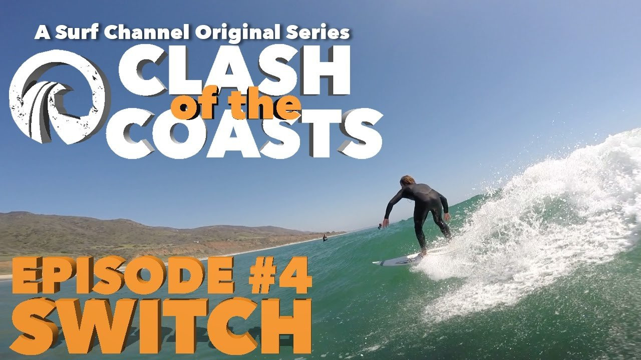 Clash of the Coasts is an original Surf Channel series produced by NubTV and TriOdyssey. We pin two coasts head-to-head in a series of hilarious epic surf challenges. <br /><br />In episode 4, the coasts impersonate each other then head to the beach to see who can catch the most/best waves riding 'switch' stance. <br /><br />Follow the series to see who wins this season of 'Clash of the Coasts'. <br /><br />http://www.TheSurfChannel.com<br />___<br /><br />The Surf Channel is an original, free, ad supported television network delivered on cable, satellite and IPTV services, web and wireless. The Video On Demand television network will be found on cable, satellite, telco and digital. Distribution partners include: Comcast, Cox Communications, DirecTV, Dish Network, Filmon.com.<br /><br />For industry news around the clock and to find out about the upcoming television launch, check out:<br /><br />http://www.TheSurfChannel.com<br />http://www.Facebook.com/TheSurfChannel<br />http://www.Twitter.com/TheSurfChannel<br />http://www.Instagram.com/TheSurfChannel<br /><br />* Twitter/Instagram your best barrel face to win prizes every month to #TheSurfChannel #BarrelFace, and 'Like' us on Facebook to join history's first network dedicated to the great sport of surfing.