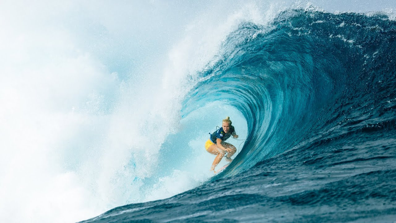 Despite losing to eventual event winner Fierro, Tatiana Weston-Webb made history today with the first Perfect 10 ever from a woman at the 2024 Tahiti Pro.<br /><br />Weston-Webb dug deep to paddle over the ledge and into a huge set wave, making it to the bottom and almost catching her rail in the critical part of the wave only to recover and put herself deep in the barrel, behind the heavy Teahupoo curtain.<br /><br />Weston-Webb then navigated the foam ball and the spit to fly out of the barrel for the Perfect score.<br /><br />Tatiana's amazing surfing continues to push surfing's progression even more in today's pumping conditions. <br /><br />"That was just a gift from God," said Weston-Webb.<br /><br />"It's really scary out there, but I just was so grateful to have the opportunity. How often do we get these conditions? Especially for females? I feel like the women's sport is evolving so much, especially in surfing, and the WSL is giving us that platform."<br /><br />"And I just feel really grateful for that. And obviously, we have the Olympics coming up, and it's a really big goal of mine to do pretty well there."<br /><br />"Vahine is amazing out here, and she inspires me. And I knew that she was going to get 8's minimum. So, I knew I needed to do something cool. And, yeah, I guess I did." <br /><br />In an emotional interview following her heat, Weston-Webb dedicated the wave to her filmer and longtime friend Greg Browning, who was diagnosed with ALS (Amyotrophic Lateral Sclerosis) last year. <br /><br />"I want to give a quick shout-out to a very special someone, Greg Browning," Weston-Webb said.<br /><br />"He is the best person in the world. And yeah, all my love is with you, Greg."<br /><br />"I just want to say one more time: Thank you to all the viewers. Thank you for all the positive comments towards women's surfing."<br /><br />"I can't really thank you guys enough for also allowing us to do what we love to do."<br /><br />Footage: WSL