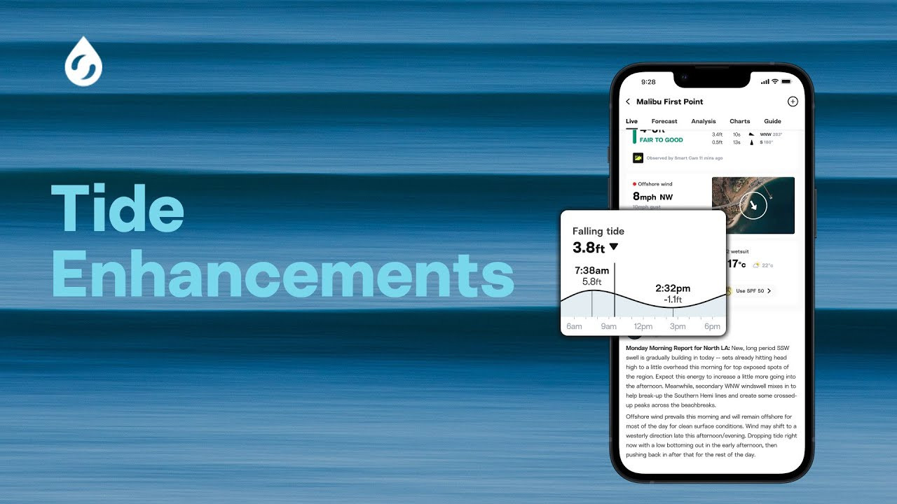 We all know that tide plays a major role in our surf decisions. The swell and wind could be perfectly lined up, but if the tide is either too high or too low, your spot might not even be breaking.<br />This month’s update gets you info about the tide faster, with more context through an iOS Home Screen widget, a tidied-up tide snapshot, and a tide calendar, with more tide updates on the way.<br /><br />0:00 - Intro<br />0:11 - iOS Home Screen tide widget<br />1:02 - Tide snapshot<br />1:19 - Tide chart calendar<br />1:39 - Future tide updates<br />-----------------------------------<br /> Subscribe: <br /> http://www.youtube.com/subscription_center?add_user=surfline<br /> <br /> Become a Surfline Premium Member: <br /> https://surfl.in/2Cd36tF<br /> ----------------------------------