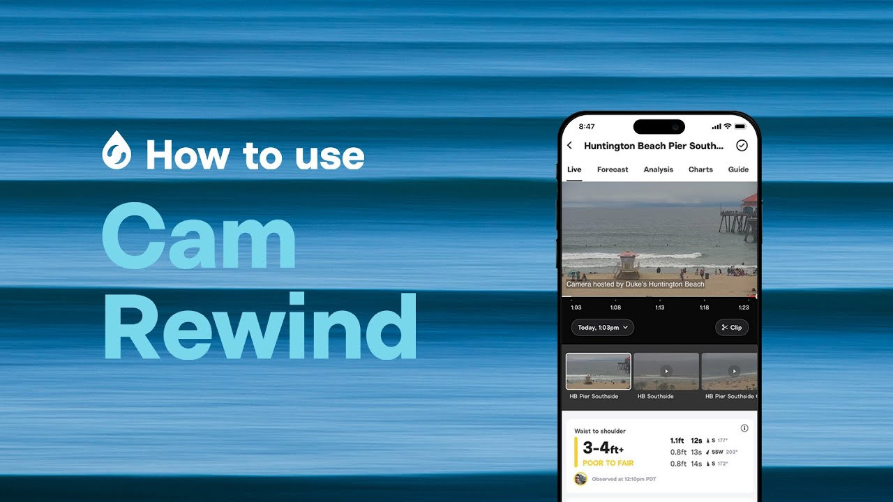 Surf cams are a great tool to see how recent conditions are affecting the surf at your spot, and Cam Rewinds have always been a great tool to look back and see what the surf's been doing, so we’ve made updates to make that part of your surf check more seamless. This update is available on iOS and web, and coming soon to Android.<br />-----------------------------------<br /> Subscribe: <br /> http://www.youtube.com/subscription_center?add_user=surfline<br /> <br /> Become a Surfline Premium Member: <br /> https://surfl.in/2Cd36tF<br /> ----------------------------------