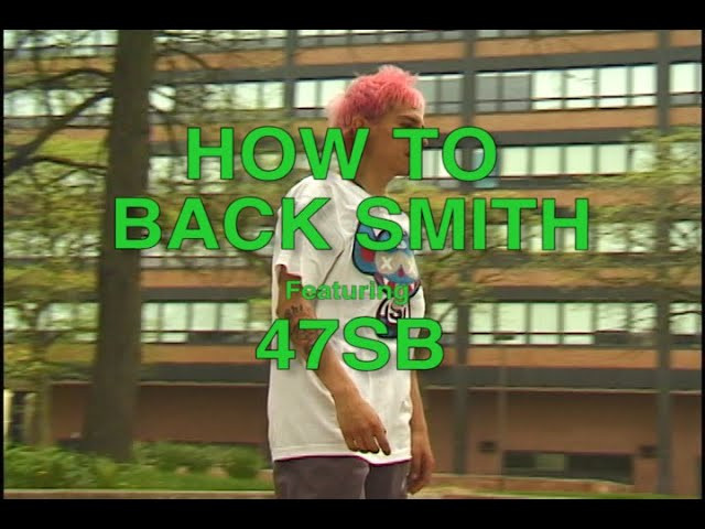 HOW TO BACK SMITH Grind with 47SB<br />Backside smith grinds trick tips, skate support, tutorial, you will know how to do this by the end of the video.
