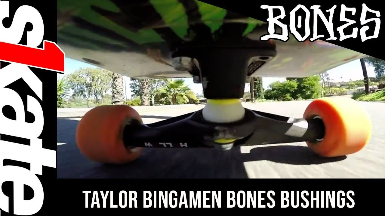 BONES BUSHINGS now include two top replacement washers at no extra cost.<br /><br />Reduces Wear and Tear<br />Adds life to your Bushings<br />Protects bushing core against axle nut<br />Easy installation<br />Lightweight Carbon Steel<br />NO extra costs<br /><br />GET SOME FROM YOUR FAVORITE SKATE SHOP NOW!!! <br />http://www.skateone.com/skateboard-accessories/bushings?soc_brand_name=BONES+WHEELS