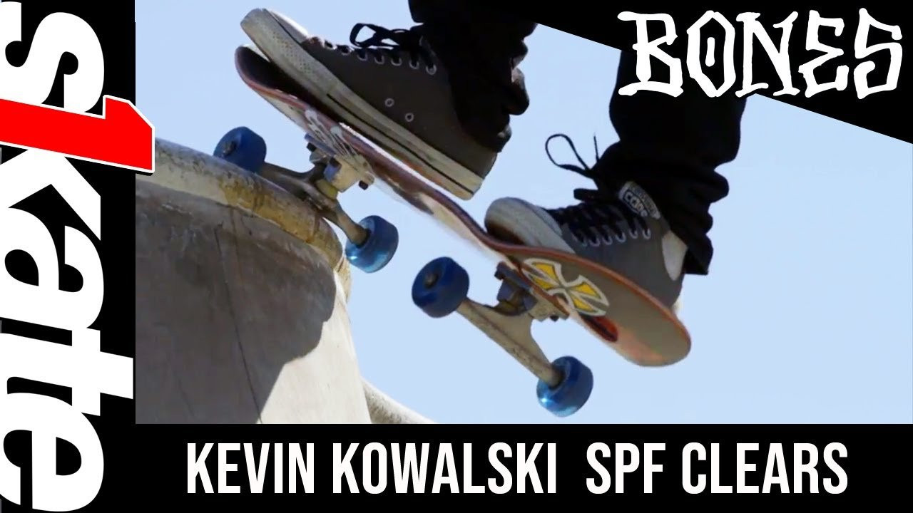 BONES WHEELS' new Skatepark Formula "CLEARS" will be available at skate shops worldwide, February 1st! Here's Kevin Kowalski testing them out.<br /><br />http://bones.com/skateboard-wheels/skatepark-formula-tm