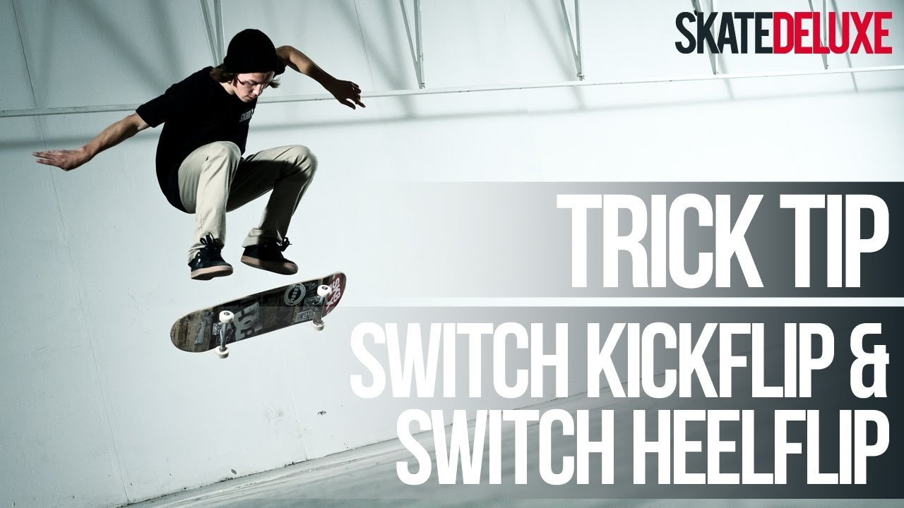 De Switch Kickflip & Switch Heelflip trick tip video laat je zien hoe je deze twee basis skateboard flip tricks met je zwakkere voet kunt uitvoeren. Alle skateboard trick tips: https://www.skatedeluxe.com/blog/nl/trick-tips/skateboard/<br /><br />Kun je al een normale Kickflip en Heelflip? Dan is het tijd om ze beide SWITCH te leren. De Switch Kickflip / Switch Heelflip zijn dezelfde tricks als de normale maar dan met je verkeerde voet voor. Als je normaal regular staat doe je hem nu goofy. <br /><br />In onze Switch Kickflip / Switch Heelflip handleiding gebruiken we verschillende hoeken en slow motion zodat je niks mist en een goede Switch Kickflip/Heelflip kunt uitvoeren. Geef niet op want je zal stoked zijn als je deze in je trukendoos hebt!<br /><br />| • Skate Shop: https://www.skatedeluxe.com/ | • skatedeluxe Blog: https://www.skatedeluxe.com/blog |<br />| • Facebook: https://www.skatedeluxe.com/facebook | • Instagram: https://www.skatedeluxe.com/instagram | • Twitter: https://www.skatedeluxe.com/twitter |<br />______________________________________________________<br /><br /><br />Skateboard Trick Tips in het Nederlands::<br />• https://www.skatedeluxe.com/blog/nl/trick-tips/skateboard/<br /><br /><br />= OTHER LANGUAGES = <br /><br />⇛ ENGLISH | • https://www.skatedeluxe.com/blog/en/trick-tips/skateboard/<br /><br />⇛ GERMAN | • https://www.skatedeluxe.com/blog/de/trick-tipps/skateboard/<br /><br />⇛ FRENCH | • https://www.skatedeluxe.com/blog/fr/trick-tips/skateboard/<br /><br />⇛ SPANISH | • https://www.youtube.com/playlist?list=PL85C9jh7oQzA4M3nzquykCjMTg8dE0aOV<br /><br />⇛ ITALIAN | • https://www.youtube.com/playlist?list=PL85C9jh7oQzALGyZ2SOi3keO66EprYjOk