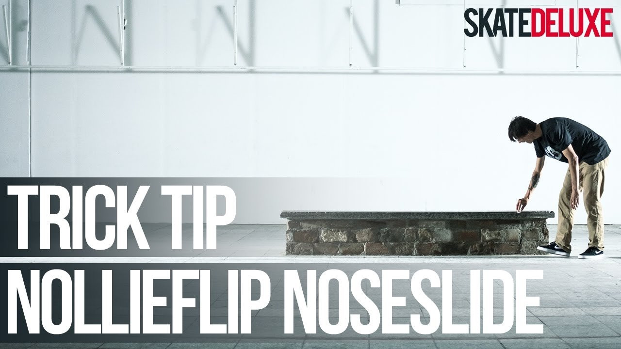 Met de Nollie Flip Noseslide trick tip video leer je een hele moeilijke skateboard flip to grind combinatie. Alle skateboard trick tips: https://www.skatedeluxe.com/blog/nl/trick-tips/skateboard/<br /><br />De Nollie Flip Noseslide is een combinatie van de Nollie Kickflip en Backside Noseslide. Als je beiden tricks kan moet je geen probleem hebben met het leren van deze combinatie. Je kunt de Nollie Flip Noseslide op curbs, ledges en rails doen. Om te beginnen raden we je aan om het op de curb te proberen. <br /><br />Onze Nollie Flip Noseslide video tutorial met verschillende camera perspectieven en slow motion beelden laat je alles zien wat je moet weten om deze technische trick te leren. De juiste aanrij hoek, het juiste moment van poppen en natuurlijk de landing. Je moet de tijd nemen om alle aspecten van deze trick te bekijken van deze gecompliceerde trick. Niet stressen, het duurt een tijd voordat je deze combinatie onder de knie zult krijgen. Sommige mensen zijn niet in staat om trick zoals de Nollie Flip Noseslide onder de knie te krijgen. Dus probeer er achter te komen wat voor soort skater jij bent. Als je eenmaal de Nollie Flip Noseslide on lock hebt dan mag je erg trots op jezelf zijn.<br /><br />| • Skate Shop: https://www.skatedeluxe.com/ | • skatedeluxe Blog: https://www.skatedeluxe.com/blog |<br />| • Facebook: https://www.skatedeluxe.com/facebook | • Instagram: https://www.skatedeluxe.com/instagram | • Twitter: https://www.skatedeluxe.com/twitter |<br />______________________________________________________<br /><br /><br />Skateboard Trick Tips in het Nederlands::<br />• https://www.skatedeluxe.com/blog/nl/trick-tips/skateboard/<br /><br /><br />= OTHER LANGUAGES = <br /><br />⇛ ENGLISH | • https://www.skatedeluxe.com/blog/en/trick-tips/skateboard/<br /><br />⇛ GERMAN | • https://www.skatedeluxe.com/blog/de/trick-tipps/skateboard/<br /><br />⇛ FRENCH | • https://www.skatedeluxe.com/blog/fr/trick-tips/skateboard/<br /><br />⇛ SPANISH | • https://www.youtube.com/playlist?list=PL85C9jh7oQzA4M3nzquykCjMTg8dE0aOV<br /><br />⇛ ITALIAN | • https://www.youtube.com/playlist?list=PL85C9jh7oQzALGyZ2SOi3keO66EprYjOk