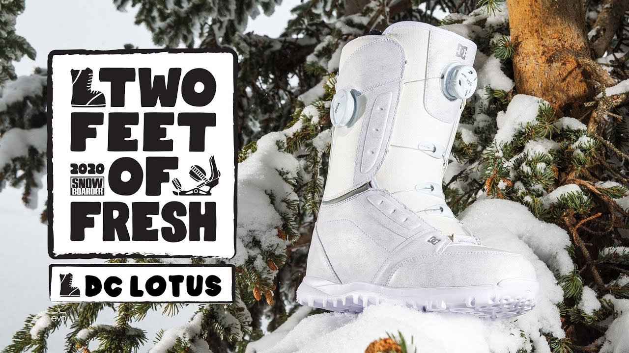 DC LOTUS Highlights: <br />- Dual Zone Boa Closure System with H3 Coiler Dial <br />- Foundation Unilite Outsole <br />- Premium Construction and Design <br />- Impact-S Insole <br /><br />SNOWBOARDER says: <br />DC has found the balance of comfort and performance in the Lotus, the preferred boot of DC team rider, Stefi Luxton. Lightweight and designed with an understated, yet distinctive style, the Lotus is outfitted with DC’s Impact-S Insole, which provides cushioning for every landing, minimizing impact without compromising board-feel. Additionally, unique Swedish massage bumps along the insole work to reduce foot fatigue the longer you’re making turns. The insole works hand-in-hand, or rather, heel-in-heel with the supportive White Liner, providing warmth and all-day comfort. Matching its luxe ride, the Lotus performs with the quick response needed to take on any type of terrain, and while it’s at home in the park, it’s just as suited to zipping through trees or bootpacking to out-of-the-way powder stashes. Dual Zone Boa allows for zonal tightening, fit customization, and easy on and off. “These boots were super comfortable right off the bat,” noted our tester, Emma. “They’re very responsive and the double Boa allows you to make quick adjustments.” The bottom line is that the DC Lotus is loaded with the tech necessary for a season full of turns and ensures a premium, comfortable ride straight out of the box. <br /><br /><br />For the latest from Snowboarder Magazine check out:<br />https://www.snowboarder.com/<br />Facebook - https://sbdr.co/Facebook<br />Instagram - https://sbdr.co/Instagram<br />Twitter - https://sbdr.co/Twitter<br />YouTube - https://sbdr.co/YouTube