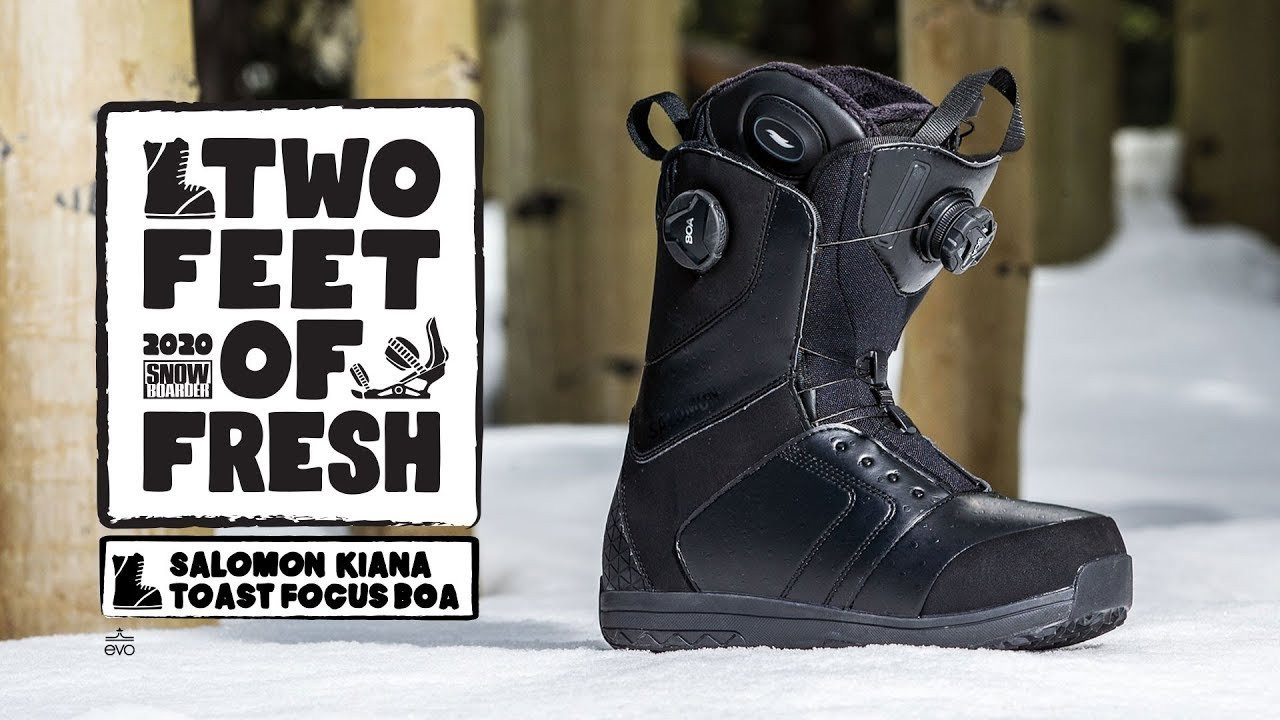Highlights <br />- Toast Custom Heat <br />- Focus Boa <br />- Full Custom Fit <br /><br />Salomon says: <br />The Kiana Toast with the Focus Boa lacing system has all the top-shelf tech and premium fit of the Kiana but also features the Salomon-exclusive Custom Heat Liner with a heating capacity of up to eighteen hours and three different warmth positions for customizable comfort. <br /><br />SNOWBOARDER says: <br />Whether you’re chasing carves on corduroy, untracked fresh, or repeat park laps, there’s nothing that is worse when you’re riding than cold feet. Literally. Toes that feel like frozen cocktail weenies don’t do much for your ability to turn, let alone the intense discomfort that comes with freezing hooves. But now, thanks to Salomon’s new Kiana Toast Focus Boa boots, we can all avoid warm up breaks in the lodge when we want to be getting rad outside. The Kiana Toast has all of the high-end features of Salomon’s popular Kiana boot, plus a new, Salomon-exclusive heat liner with an integrated battery that has three different warmth positions for customizable comfort (and it charges via USB). With eighteen battery hours of heat, your feet will stay cozy no matter how long you stay out, a game changer on winter’s coldest days. While the Kiana Toast’s warmth is a big selling point, it’s worth saying that the boots are just as comfy in springtime—with the heater turned off, of course—thanks to the multi-density foam of the heat-moldable liner. The Focus Boa lacing system offers two points of adjustments for precise, quick, and easy tightening to obtain a perfect fit. Tester Emma Crosby was impressed. “I could rely on the Kiana when I was digging into turns or hitting jumps,” she said. “They would give right back and support me.” All said and done, the Kiana Toast pulls out all the stops when it comes to comfort and performance, ensuring season-long enjoyment no matter the weather. <br /><br />Salomon Kiana Toast Focus BOA <br />MSRP: $449.95 <br />website: www.salomon.com/snowboard <br /><br /><br />For the latest from Snowboarder Magazine check out:<br />https://www.snowboarder.com/<br />Facebook - https://sbdr.co/Facebook<br />Instagram - https://sbdr.co/Instagram<br />Twitter - https://sbdr.co/Twitter<br />YouTube - https://sbdr.co/YouTube