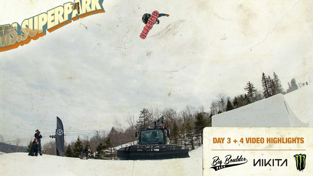 Live from Big Boulder, it is the Ms. Superpark 2019: Days 3 and 4 Video Recap! <br /><br />Still full of bails, rails, and no males. With a sunrise, minipipe, jump, hip and rail session… 3 + 4 covers it all. Featuring Nora Beck, Taylor Elliot, Desiree Melancon, Stefi Luxton, Emma Crosby, Alexa McCarty, Laura Rogoski, Maria Thomsen, Cori Stevenson, Savannah Golden, Nirvana Ortanez, Jacqueline Lammert, Jill Perkins, Sophie Nichols-Austin, and switch ender-ender by Alexis Roland. Supported by Monster Energy and Nikita. Enjoy<br /><br />For the latest from Snowboarder Magazine check out:<br />https://www.snowboarder.com/<br />Facebook - https://sbdr.co/Facebook<br />Instagram - https://sbdr.co/Instagram<br />Twitter - https://sbdr.co/Twitter<br />YouTube - https://sbdr.co/YouTube