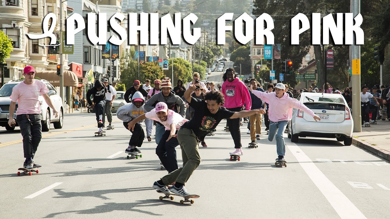 The 2nd Annual Pushing For Pink event was phenomenal. Hundreds of skaters met up at the Waller Street Ledges for a longest Powerslide Contest before taking to the streets of SF and mobbing to Ocean Beach. Thanks to everyone who came out and pushed in support of Breast Cancer Prevention. Can't wait for next year!<br /><br />Learn more at www.pushingforpink.com<br /><br />Filmed by Jeremy McNamara & Nathan Galligani.