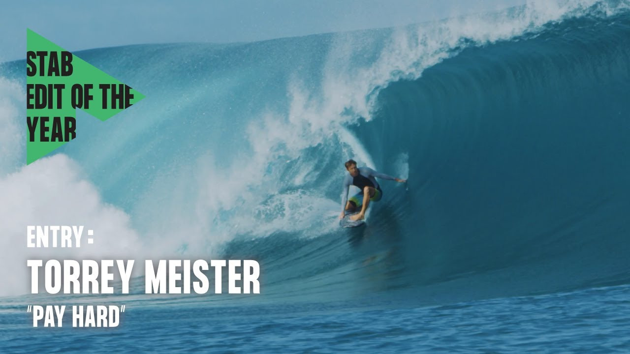 Torrey’s Stab Edit Of Year Entry ‘Pay Hard’ features on-brand fearlessness, and was edited just in time for the deadline by his good friend Albee Layer. In this 10:28 piece he bags bombs at Backdoor(his father lives on the North Shore) and Jaws, but he also travels to mysto zones around the world just to find more questionable waves to go on.