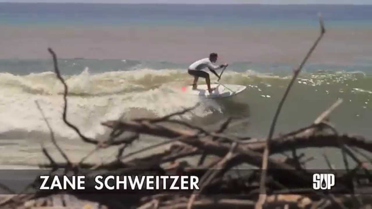 SUP Sensai Zane Schweitzer with a nifty fins-free turn on his standup board.
