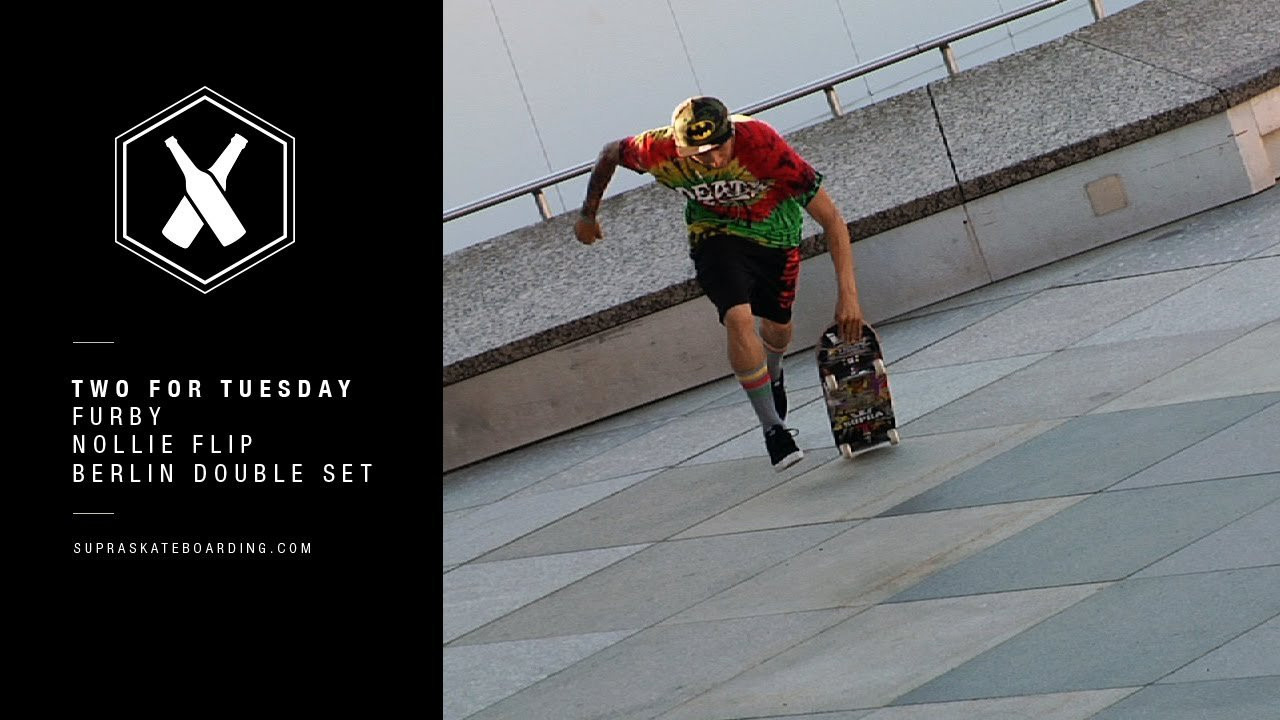 This week week we have this hefty Nollie Flip at the Kulturform Double Set in Berlin via Furby Salcedo.<br /><br />Two For Tuesday is our new weekly feature dropping every Tuesday on SupraSkateboarding.com and Instagram. It will consist of one trick two angles, one angle regular speed and a slo-mo, or just two tricks.<br /><br />@SupraSkateboarding<br /><br />Video:Alan Hannon@alan916<br />Dennis Martin@Dirtyklips<br /><br />www.supraskateboarding.com