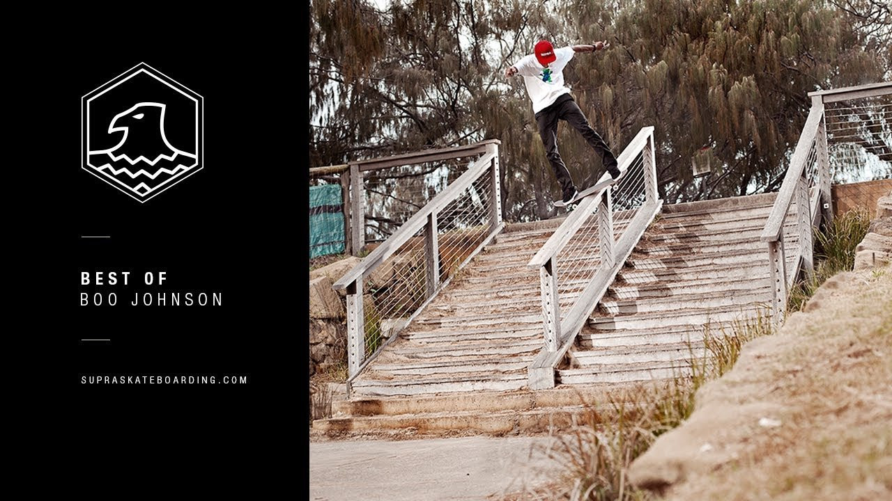 Native to Tehachapi and now a resident of Long Beach, Boo Johnson has been an amateur on the rise for a few years, making a name for himself by throwing down burly tricks with his smooth, casual style. With that in mind, we put together a compilation of all of Boo's sickest footage for one, heavy edit featuring one of today's best up and coming talents.<br /><br />@supraskateboarding<br />@yung_booboo<br /><br />SITE: http://www.supraskateboarding.com<br />FACEBOOK: http://www.facebook.com/supraskateboa...<br />TWITTER: http://www.twitter.com/suprafootwear<br />INSTAGRAM: http://instagram.com/supraskateboarding<br />PINTEREST: http://www.pinterest.com/suprafootwear<br />TUMBLR: http://www.suprafootwear.tumblr.com/<br />VIMEO: http://www.vimeo.com/suprafootwear