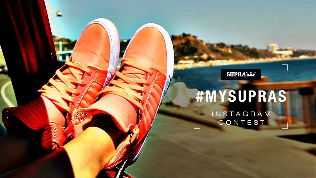 SUPRA Footwear is giving away a free pair of shoes every week!<br /><br />How to Enter:<br />1. Follow @suprafootwear on Instagram.<br />2. Tag photos of your SUPRA shoes #mysupras.<br />3. Check your feed! We will pick and announce a winner every week on the @suprafootwear Instagram.<br /><br /><br />SITE: http://www.suprafootwear.com<br />FACEBOOK: http://www.facebook.com/suprafootwear<br />TWITTER: http://www.twitter.com/suprafootwear<br />INSTAGRAM: http://instagram.com/suprafootwear<br />PINTEREST: http://www.pinterest.com/suprafootwear<br />TUMBLR: http://www.suprafootwear.tumblr.com/<br />VIMEO: http://www.vimeo.com/suprafootwear