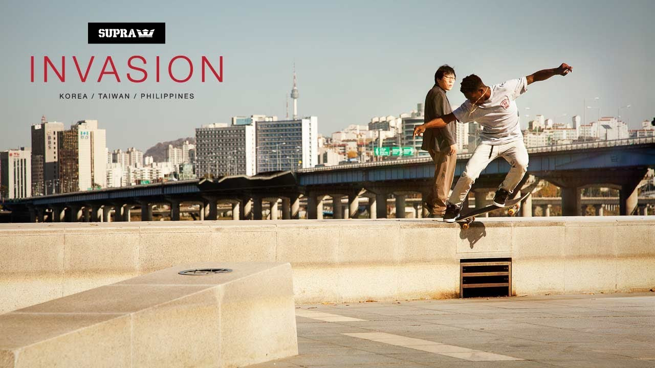 Vimeo version with full audio is here → http://vimeo.com/81748551 <br /><br />The SUPRA INVASION tour took the team through new and old territory with stops in Korea, Taiwan and the Philippines. See Jim Greco, Stevie Williams, Keelan Dadd, Spencer Hamilton, Neen Williams, Boo Johnson, Kevin Romar, Nick Tucker and Pat Rumney as they invade Asia.<br /><br />Directed by Dennis Martin<br />Edit by Alan Hannon<br /><br />SITE: http://www.suprafootwear.com<br />FACEBOOK: http://www.facebook.com/suprafootwear<br />TWITTER: http://www.twitter.com/suprafootwear<br />INSTAGRAM: http://instagram.com/suprafootwear<br />PINTEREST: http://www.pinterest.com/suprafootwear<br />TUMBLR: http://www.suprafootwear.tumblr.com/<br />VIMEO: http://www.vimeo.com/suprafootwear
