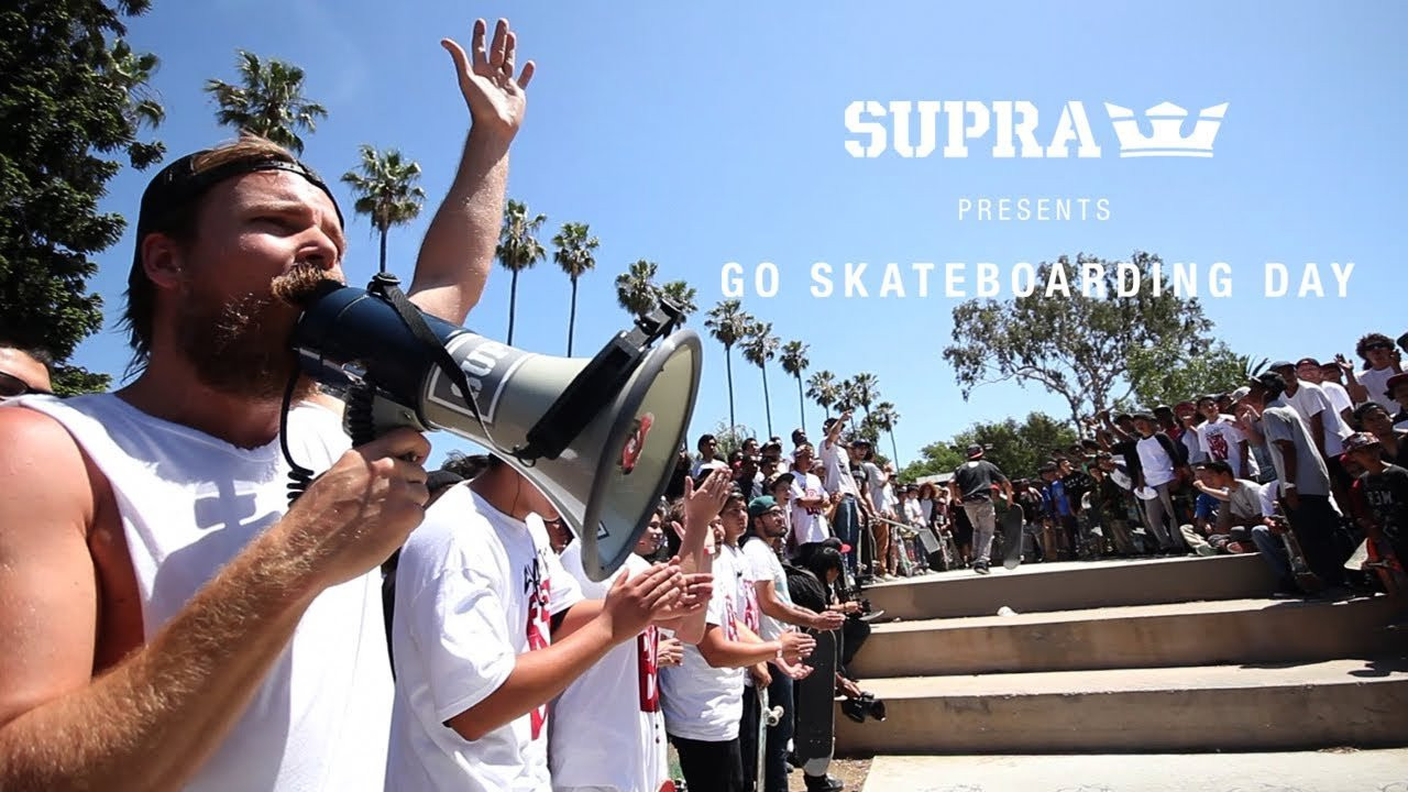 The SUPRA team celebrated Go Skateboarding Day 2013 at Hollenbeck Park in Los Angeles. Thanks to Baker, Deathwish, Shake Junt, KR3W, and everyone who came out. <br /><br />Music Courtesy:<br />Fly Society<br />"Planes"<br />Fly Society Music Production<br /><br />SITE: http://www.suprafootwear.com<br />FACEBOOK: http://www.facebook.com/suprafootwear<br />TWITTER: http://www.twitter.com/suprafootwear<br />INSTAGRAM: http://instagram.com/suprafootwear<br />PINTEREST: http://www.pinterest.com/suprafootwear<br />TUMBLR: http://www.suprafootwear.tumblr.com/<br />VIMEO: http://www.vimeo.com/suprafootwear