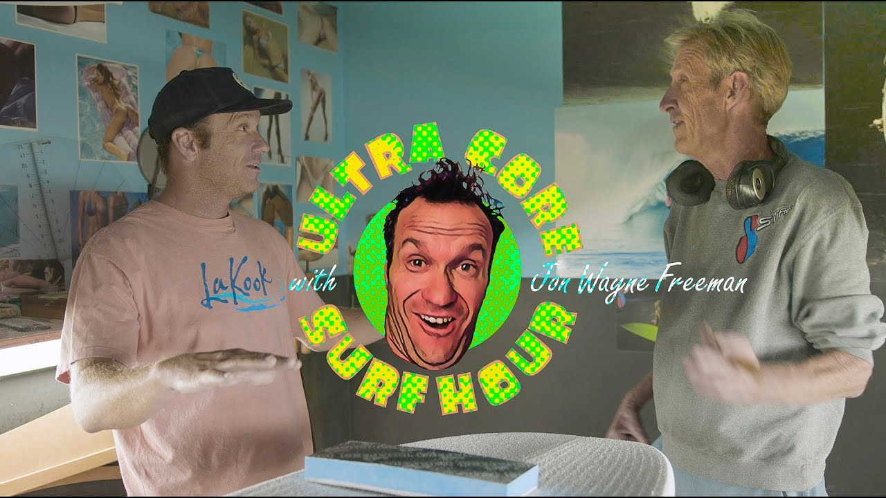 Last week during Episode 4 of the “Ultra-Core Surf Hour”, our hero Jon Wayne Freeman set off on a journey of self-discovery along the wave-rich coastline of Santa Cruz, California. His goal was to find some waves, meet a few locals and maybe earn a nickname like Jason "Ratboy" Collins or Peter "The Condor" Mel.<br /><br />In this week's episode, Jon continues on his Northern California vision quest. He meets up with (and slightly creeps out) pro surfer Cam Richards, samples the area's finest waves and meets up with legendary shaper William "Stretch" Riedel who gives Jon some--let's say, interesting--insider knowledge on how to gain respect in local lineups. Click play to find out which nickname the Santa Cruz locals bestow upon Jon and check back next week to find him trying to subdue the eggy vibes in a particular SoCal lineup.