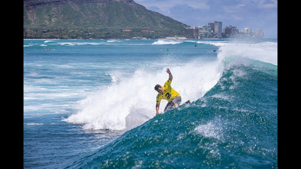 After their heartbreaking loss to Hi-Tech Surf Sports in 2018, Hawaiian Island Creations (HIC) of Kailua has officially won the 2019 Hawaiian regional title to secure a spot in the Oakley Surf Shop Challenge National Championship event at Playa Colorado in Nicaragua.<br /><br />Conditions were clean with 2-3ft waves at Ala Moana Bowls on Oahu’s South Shore for stop five of the 2019 Oakley Surf Shop Challenge series.<br /><br />Round one saw eleven teams battle it out for the four coveted spots in the finals. Reigning regional champs Hi-Tech Surf Sports had the high score in round one (37.29) while the squads representing HIC Kailua, T&C Surf Designs 1, and Town & Country Surfboards also put up strong first round performances to clinch a berth in the finals.<br /><br />With swell increasing throughout the day, the final would turn out to be an action-packed heat. Standout performers Dustin Quizon (T&C Surfboards), Kekoa Bacalso (T&C Surfboards), Rob Grihlo (T&C Surf Designs 1), and Sean Moody (T&C Surf Designs 1) all scored waves in the excellent range. However, it was HIC Kailua’s whammy surfer Josh Moniz who locked in the high score of the day, a perfect 10 (for a total wave score of 20), while his fellow team rider Joel Centeio immediately followed suit with a 9.1. At the final horn it was HIC Kailua’s sitting comfortably in the top spot with a total team score of 37.57.<br /><br />Congratulations to HIC Kailua team members Sean Sugihara, Josh Moniz, Joel Centeio, and Nakoa Sabate!<br /><br />“This year was pretty fun,” said HIC’s Josh Moniz. “The final went smooth. Sean started off with a 5, then I lucked into a good one and got a 10, then Joel dropped the next one and got a 9, and Nakoa got the last score. We’re pretty stoked to win!