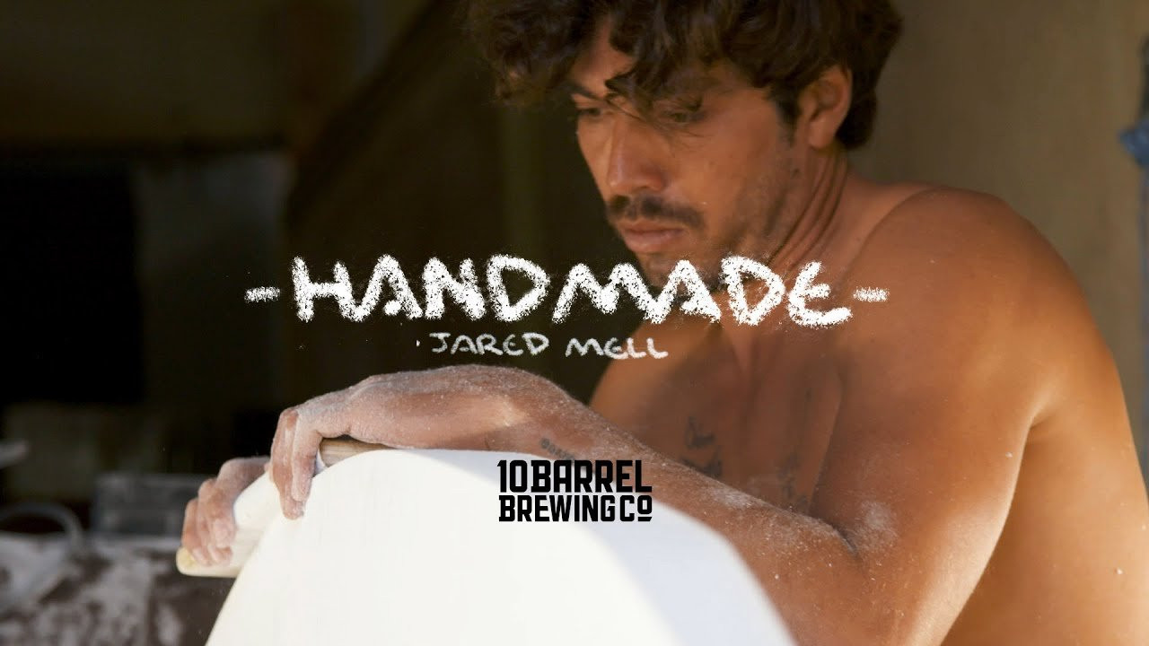 Jared Mell would hardly call himself a veteran handshaper, but in the handful of years he’s spent making and riding his own creations, he’s found the learning process to be endlessly fun, and he soaks up the teachings of his friends like a fiberglass soaks up resin. In the clip above from our film “Handmade”, Mell talks about his handshaping journey and collaborates with Ryan Burch and Tyler Warren on a twinnie made from one of Burch’s “Squiggle-hipped” templates. If the ending footage of Mell in Bali are any indication, the board looks like a hell of a fun ride.