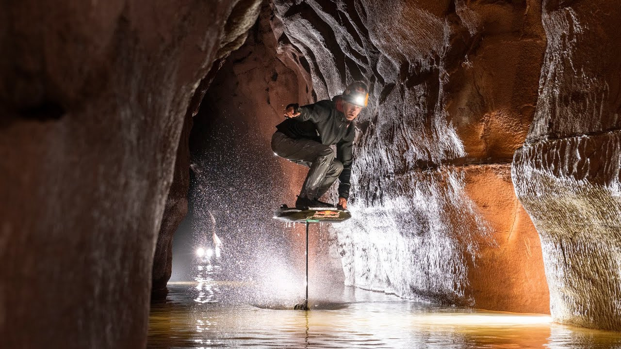 Two-time world wakeskating champion, Brian Grubb, rides an e-foil at 20 miles per four through America's longest navigable underground river.<br /><br />The Myst'ry River is 30 meters beneath the surface. The temperatures hover around a consistent 53 °F (11 °C).<br /><br />The world's first underground e-foil expedition required complex logistics.<br /><br />Full Story:<br />https://www.surfertoday.com/surfing/brian-grubb-rides-americas-longest-subterranean-river<br /><br />Subscribe to SurferToday on YouTube<br />🔔 http://bit.ly/2TSO2be<br /><br />Online Surf Shop<br />🏄🏻‍♂️ https://bit.ly/online-surf-shop