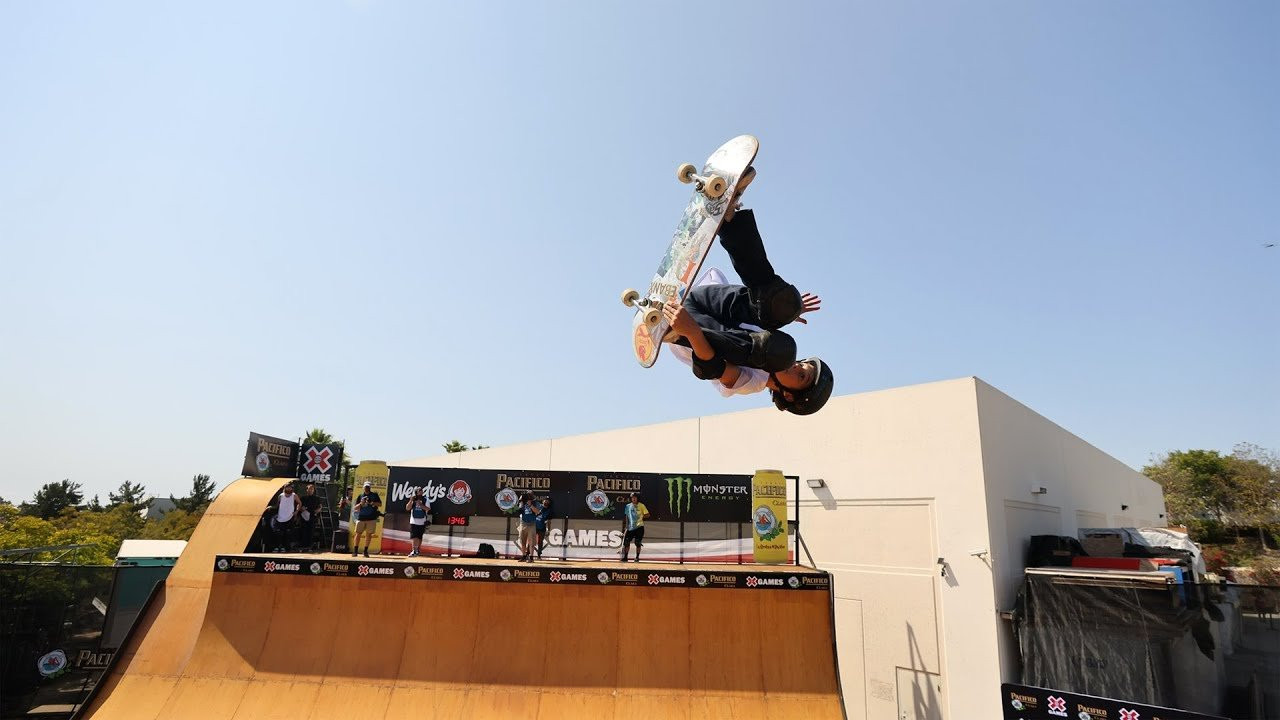 Brazilian skateboarder Gui Khury landed the world's first-ever 1080 trick in competition at the X Games 2021 in California.<br /><br />The 12-year-old vert skater beat Tony Hawk in Pacifico Skateboard Vert Best Trick held at Vista's CA Training Facility.<br /><br />After completing the three full revolutions, Khury was greeted by all competitors and enthusiastically congratulated by Tony Hawk.<br /><br />Hawk landed the world's first 900 at the X Games in 1999, eight years before Gui Khury was born.<br /><br />Full Story:<br />https://www.surfertoday.com/skateboarding/gui-khury-lands-first-ever-1080-in-competition