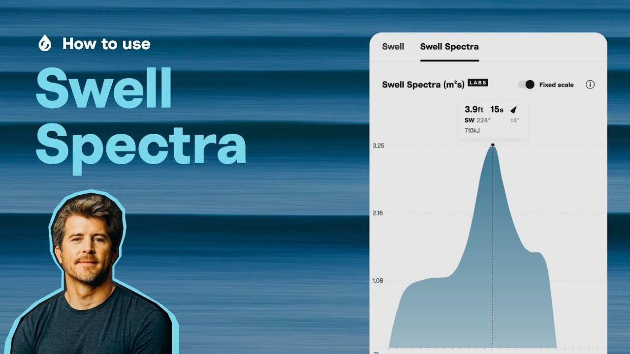 Forecasted swell spectra gives a bigger picture of how swell energy is concentrated and dispersed, with an interactive spectra graph for the next 16 days. Find swell spectra under Advanced Charts below the surf graph on mobile and at the bottom of every spot page under swell spectra on web.<br />Every wave in a swell breaks differently. Waves within one swell range in size and period, so when we say, “six foot at 13 seconds,” we mean that the average height of the largest third of waves is six foot, and the most energetic waves are around 13 seconds apart.<br />You might be used to reading the Surfline swell graphs to understand where wave energy is concentrated, but we all know from experience that two days (or even two hours) with six foot at 13 second swells can result in a different experience in the water.<br />Swell spectra shows you not just the averages (the peaks on the spectra graph), but where all the energy is distributed in a swell.<br /><br />Intro: 0:00<br />Forecasted swell spectra: 0:23<br />Where to find it: 0:46<br />How to use it: 1:12<br /><br />Learn more about this update here:<br />https://www.surfline.com/lp/whatsnew/features/swell-spectra<br />-----------------------------------<br /> Subscribe: <br /> http://www.youtube.com/subscription_center?add_user=surfline<br /> <br /> Become a Surfline Premium Member: <br /> https://surfl.in/2Cd36tF<br /> ----------------------------------