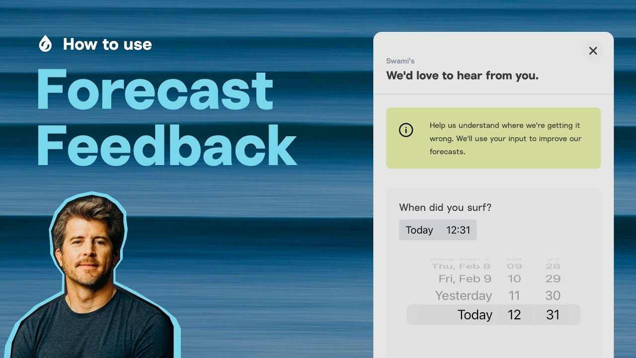 With our forecast feedback prompts, you can let us know how accurate the forecast felt at your spot the last time you surfed there. That info goes to our forecast and data science teams, so they can work on the forecast models and improve accuracy moving forward. Find the feedback prompt at the top of any spot.<br /><br />Learn more about this update here:<br />https://www.surfline.com/lp/whatsnew/features/forecast-feedback<br /><br />-----------------------------------<br /> Subscribe: <br /> http://www.youtube.com/subscription_center?add_user=surfline<br /> <br /> Become a Surfline Premium Member: <br /> https://surfl.in/2Cd36tF<br /> ----------------------------------