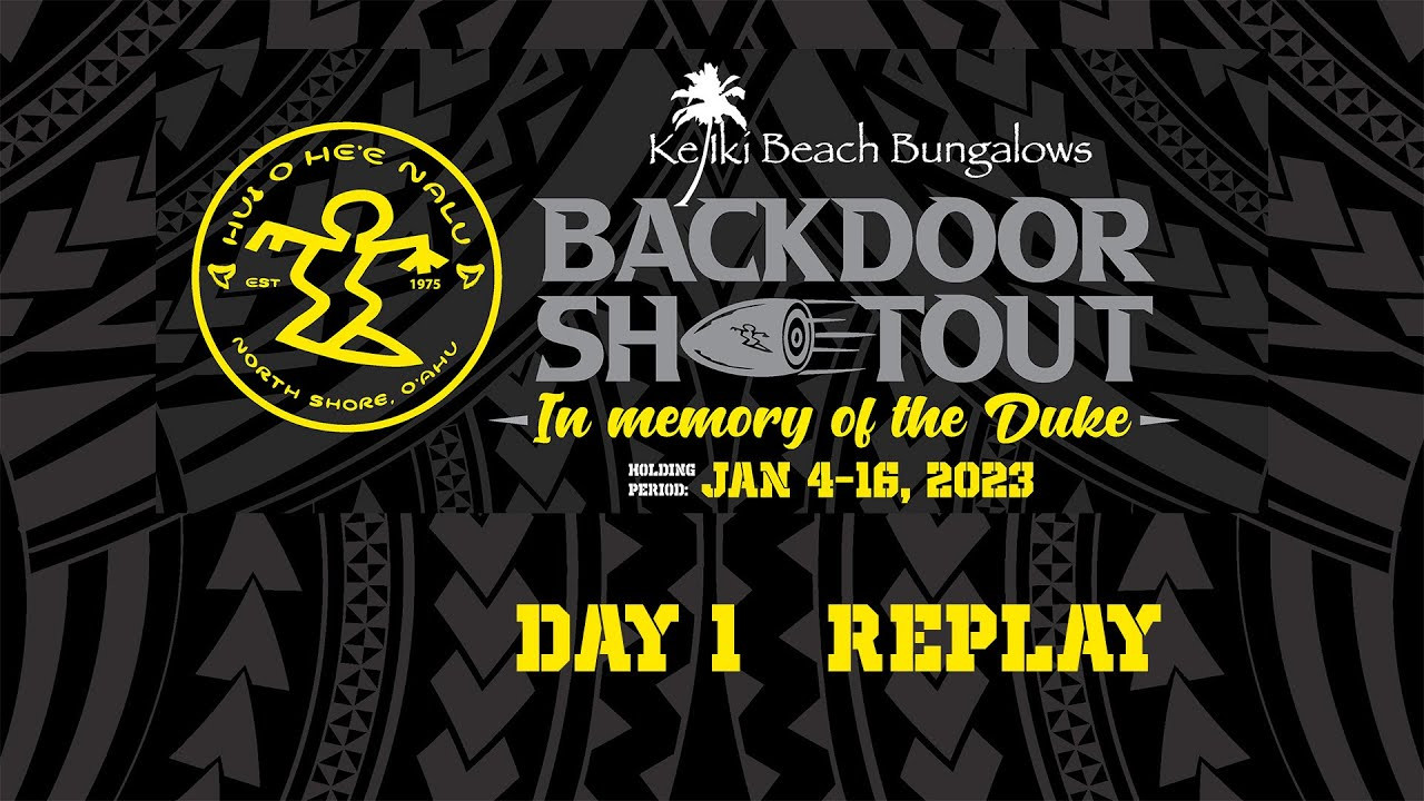 Watch the standup paddle and longboard division replay.<br /><br />The perennial Hui o He‘e Nalu Backdoor Shootout in Memory of the Duke is an event that is emblematic of a proper North Shore winter. The Shootout’s requisites are predictable, and at the same time, ineffable.<br /><br />This much we know: The Backdoor Shootout happens when and only when the sand shapes up for one of the best, or the best, Pipe swells of the season. There are several teams competing, but even that is fluid, and you don’t know exactly who’s surfing for which team until they’re on the beach waxing up their boards. <br /><br />Surfline will be forecasting for and broadcasting the event on our site every day it runs.<br /><br />Tentative teams include:<br /><br />Team Da Hui Japan<br />Team Da Hui Wax<br />Team Quiksilver<br />Team Volcom<br />Team A New Earth Project<br />Team Snapt5<br />Team Tubos Surf School Peru<br />Team Pipeline Hammerz<br />-----------------------------------<br /> Subscribe: <br /> http://www.youtube.com/subscription_center?add_user=surfline<br /> <br /> Become a Surfline Premium Member: <br /> https://surfl.in/2Cd36tF<br /> ----------------------------------