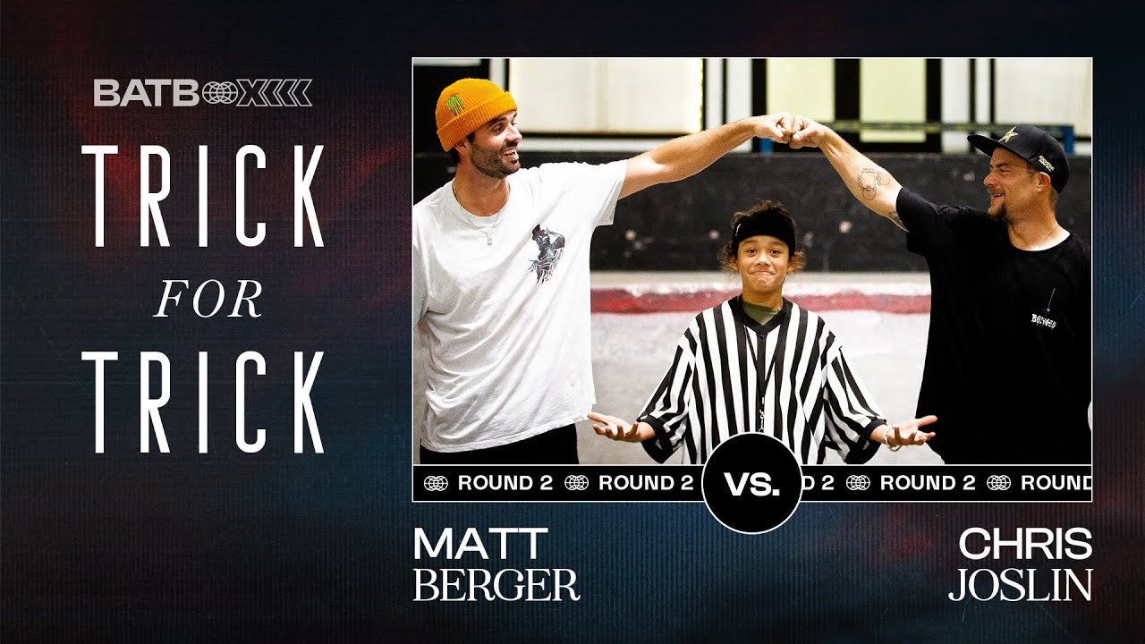 Chris Joslin might have a BATB banner and trophy... but Matt Berger has a thing or two to teach the BATB X Champ. Sit down with Matt and Chris to hear how they're feeling about their upcoming BATB 13 Round 2 game and attempt to teach each other a couple late flip tricks in 'Trick For Trick!'<br /><br />Autographed Matt Berger and Chris Joslin Round 2 BATB 13: Freedom Finals Night Ticket Boards are now available in The Canteen! These boards serve as your ticket to BATB 13 Finals on November 11th! <br /><br />https://canteen.theberrics.com/collections/batb-13<br /><br />The Berrics is one of the world's largest skateboarding media companies founded by professional skateboarders Steve Berra and Eric Koston in December of 2007 that covers skate news, video parts, contests, music, culture, and more. Berra + Eric = Berrics<br /><br />With over 10,000 skateboarding videos under their belt, including Battle at The Berrics, Do A Kickflip and Life on Video, The Berrics is not only one of the most popular online platforms in skate culture but one of the most famous skate spots in the world. Tune in regularly to watch videos with @TonyHawk, @Prod84skate, @nyjah, Yuto Horigome, Rayssa Leal and many more.<br /><br />Subscribe to The Berrics: http://bit.ly/TheBerricsYoutube<br /><br />Daily Videos and More: http://theberrics.com<br />Shop our Online Store: https://canteen.theberrics.com/<br />Follow The Berrics on Instagram: http://instagram.com/berrics<br />Follow The Berrics on TikTok: https://www.tiktok.com/@berrics?<br />Follow The Berrics on Facebook: http://fb.com/berrics<br />Follow The Berrics on Twitter: http://twitter.com/berrics<br /><br />#Skateboarding #Berrics #TheBerrics #SkateboardingIsFun