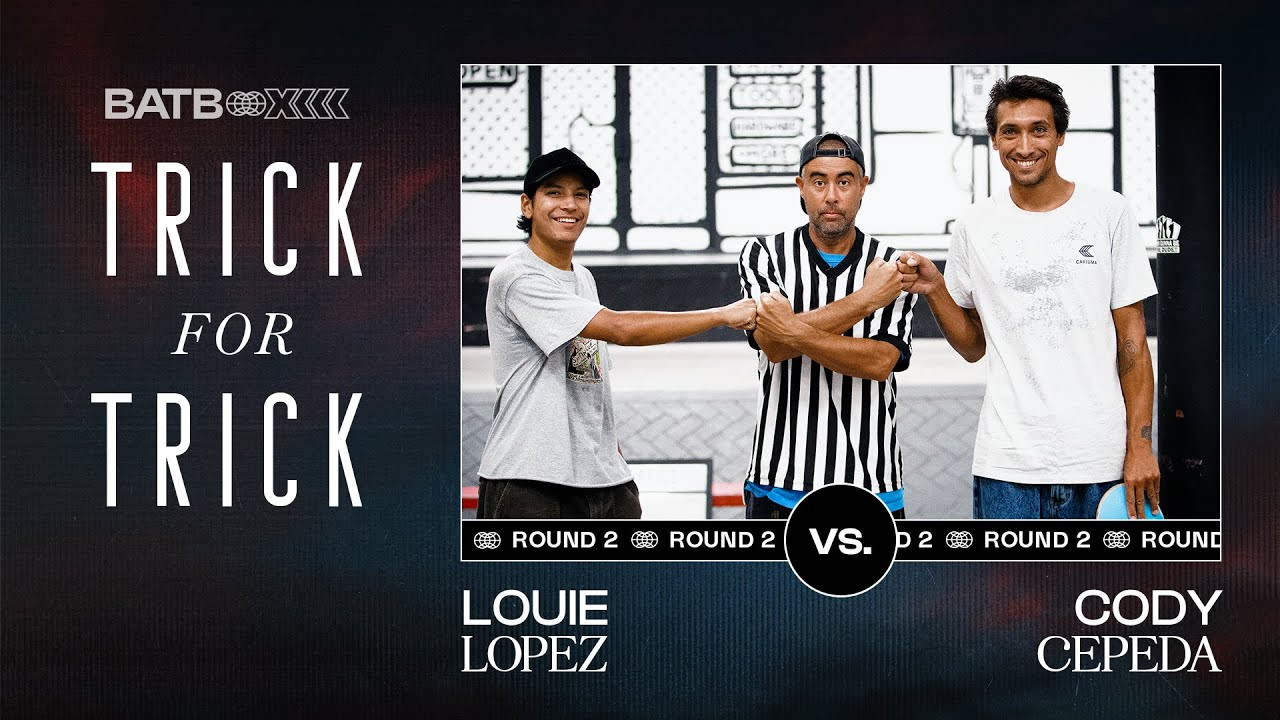 Cody Cepeda and Louie Lopez go head-to-head this Saturday in Round 2 of Battle At The Berrics 13: Freedom, presented by Cariuma. In a show of friendly competition, Cody and Louie attempt to learn a trick from their competitor before their upcoming battle... <br /><br />Sit down with Cepeda and Lopez to hear how they feel about their Round 2 game and see what trick they share the secrets to in 'Trick For Trick.'<br /><br />Autographed Round 2 Cody Cepeda BATB 13: Freedom Finals Night Ticket Boards now available in The Canteen! <br /><br />https://canteen.theberrics.com/collections/batb-13<br /><br />The Berrics is one of the world's largest skateboarding media companies founded by professional skateboarders Steve Berra and Eric Koston in December of 2007 that covers skate news, video parts, contests, music, culture, and more. Berra + Eric = Berrics<br /><br />With over 10,000 skateboarding videos under their belt, including Battle at The Berrics, Do A Kickflip and Life on Video, The Berrics is not only one of the most popular online platforms in skate culture but one of the most famous skate spots in the world. Tune in regularly to watch videos with @TonyHawk, @Prod84skate, @nyjah, Yuto Horigome, Rayssa Leal and many more.<br /><br />Subscribe to The Berrics: http://bit.ly/TheBerricsYoutube<br /><br />Daily Videos and More: http://theberrics.com<br />Shop our Online Store: https://canteen.theberrics.com/<br />Follow The Berrics on Instagram: http://instagram.com/berrics<br />Follow The Berrics on TikTok: https://www.tiktok.com/@berrics?<br />Follow The Berrics on Facebook: http://fb.com/berrics<br />Follow The Berrics on Twitter: http://twitter.com/berrics<br /><br />#Skateboarding #Berrics #TheBerrics #SkateboardingIsFun