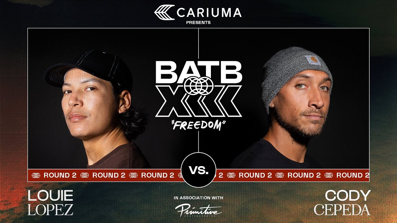 Round 2 begins with a bang as Louie Lopez steps up to the flatground titan and BATB 7 Champion Cody Cepeda in Round 2 of Battle At The Berrics 13: Freedom, presented by Cariuma.<br />Special thanks to Cariuma and @Primitiveskateboarding <br /><br />Opening Animation By: David Doran https://www.instagram.com/daviddoran_<br /><br />Autographed Cody Cepeda Round 2 BATB 13: Freedom Finals Night Ticket Boards are available in The Canteen!<br /><br />https://canteen.theberrics.com/collections/batb-13<br /><br />The Berrics is one of the world's largest skateboarding media companies founded by professional skateboarders Steve Berra and Eric Koston in December of 2007 that covers skate news, video parts, contests, music, culture, and more. Berra + Eric = Berrics<br /><br />With over 10,000 skateboarding videos under their belt, including Battle at The Berrics, Do A Kickflip and Life on Video, The Berrics is not only one of the most popular online platforms in skate culture but one of the most famous skate spots in the world. Tune in regularly to watch videos with @TonyHawk, @Prod84skate, @nyjah, Yuto Horigome, Rayssa Leal and many more.<br /><br />Subscribe to The Berrics: http://bit.ly/TheBerricsYoutube<br /><br />Daily Videos and More: http://theberrics.com<br />Shop our Online Store: https://canteen.theberrics.com/<br />Follow The Berrics on Instagram: http://instagram.com/berrics<br />Follow The Berrics on TikTok: https://www.tiktok.com/@berrics?<br />Follow The Berrics on Facebook: http://fb.com/berrics<br />Follow The Berrics on Twitter: http://twitter.com/berrics<br /><br />#Skateboarding #Berrics #TheBerrics #SkateboardingIsFun