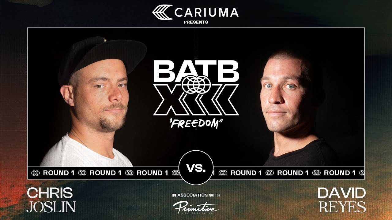 BATB X Champion Chris Joslin returns to the arena to face Thank You pro David Reyes in Round 1 of BATB 13: Freedom, presented by Cariuma @cariumabrand. <br /><br />Exclusive BATB 13: Freedom Finals Night Boards autographed by Chris Joslin and David Reyes are now available in The Canteen! These boards are your ticket to BATB 13 Finals Night and will be available for this week only!<br /><br />https://canteen.theberrics.com/collections/batb-13<br /><br />Opening Animation By: David Doran<br />https://www.instagram.com/daviddoran_<br /><br />Subscribe to The Berrics: http://bit.ly/TheBerricsYoutube<br /><br />The Berrics is one of the world's largest skateboarding media companies founded by professional skateboarders Steve Berra and Eric Koston in December of 2007 that covers skate news, video parts, contests, music, culture, and more. Berra + Eric = Berrics<br /><br />With over 10,000 skateboarding videos under their belt, including Battle at The Berrics, Do A Kickflip and Life on Video, The Berrics is not only one of the most popular online platforms in skate culture but one of the most famous skate spots in the world. Tune in regularly to watch videos with @TonyHawk, @Prod84skate, @nyjah, Yuto Horigome, Rayssa Leal and many more.<br /><br />Subscribe to The Berrics: http://bit.ly/TheBerricsYoutube<br /><br />Daily Videos and More: http://theberrics.com<br />Shop our Online Store: https://canteen.theberrics.com/<br />Follow The Berrics on Instagram: http://instagram.com/berrics<br />Follow The Berrics on TikTok: https://www.tiktok.com/@berrics?<br />Follow The Berrics on Facebook: http://fb.com/berrics<br />Follow The Berrics on Twitter: http://twitter.com/berrics<br /><br />#Skateboarding #Berrics #TheBerrics #SkateboardingIsFun