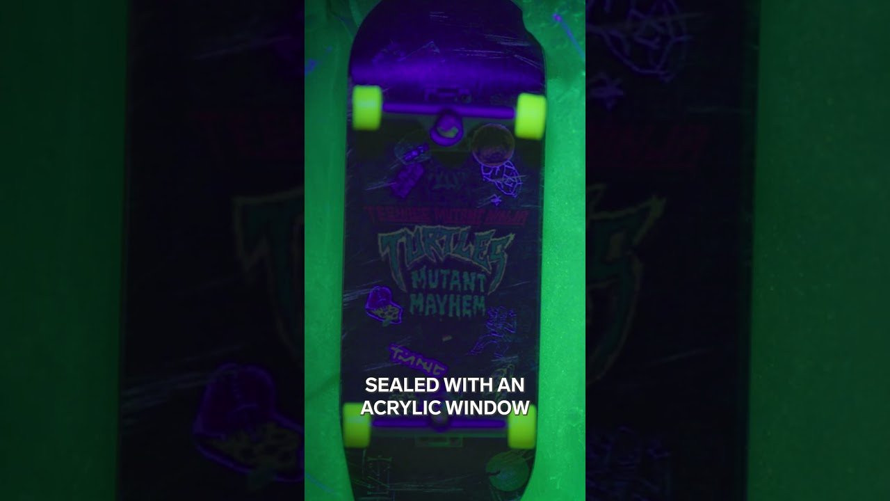 Teenage Mutant Ninja Turtles GIVEAWAY!! We’re giving YOU the chance to win a Special Edition Collectible Berrics x TMNT: Mutant Mayhem fingerboard and ledge in anticipation for the new @TMNTMovie premiering only in theaters August 2nd!<br /><br />To enter, all you have to do is tag your 4-person skate crew in the comments.<br /><br />These exclusive TMNT: Mutant Mayhem collectible wooden fingerboards are handcrafted in California by @SorryForFingerboarding and feature precision trucks, wheels, and bearings that actually spin just like a real skateboard. But that’s not all, the giveaway comes complete in a customized box from @moonduststudio that doubles as a skateable ledge!! These fingerboards/boxes will not be available for purchase, so enter in the comments for your chance to win!<br /><br />#skateboardingisfun #berrics
